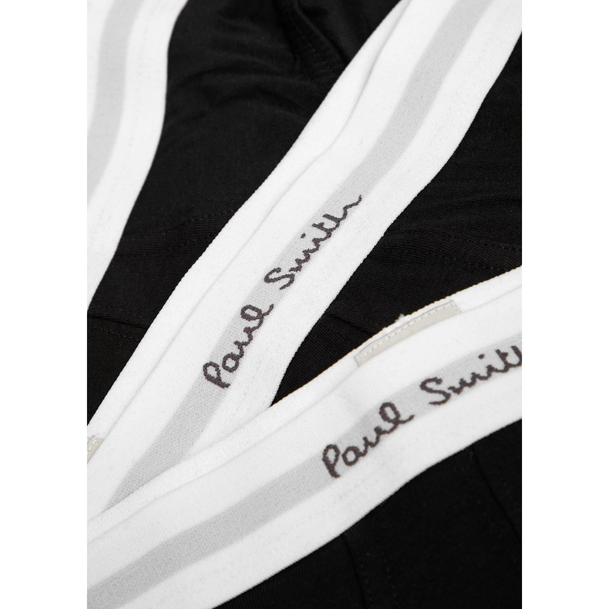 BLACK - Paul Smith - Men's Cotton Boxer Briefs 3 Pack - 2