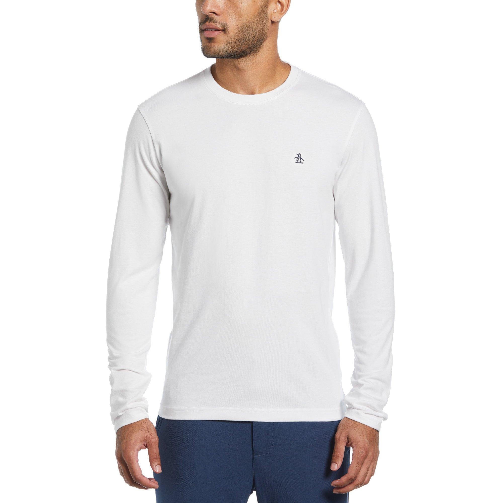 Bright White - Original Penguin - Original Long Sleeve Crew T Shirt - 1