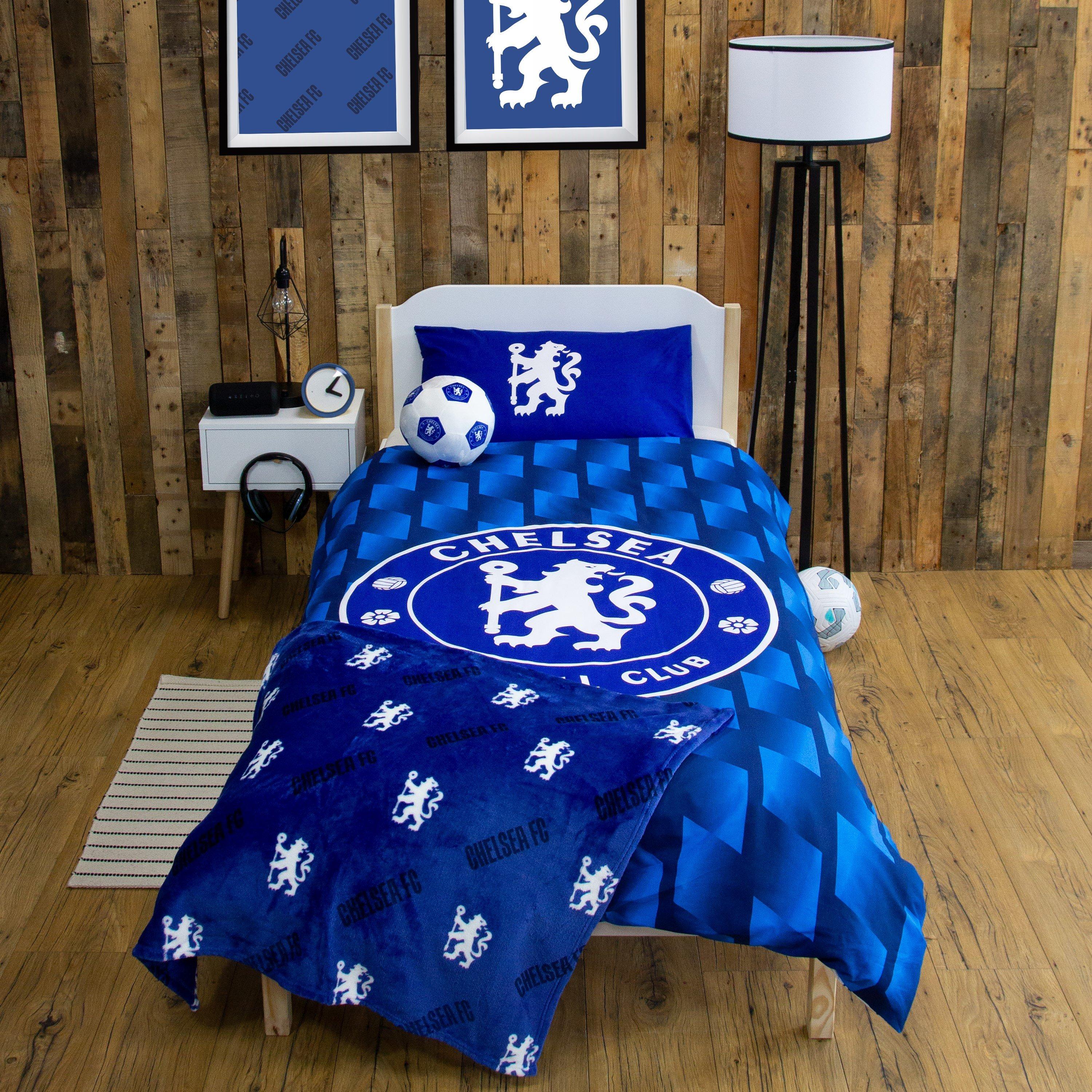 Chelsea Fc  Kids Chelsea Geometric Single Panel Duvet - colour