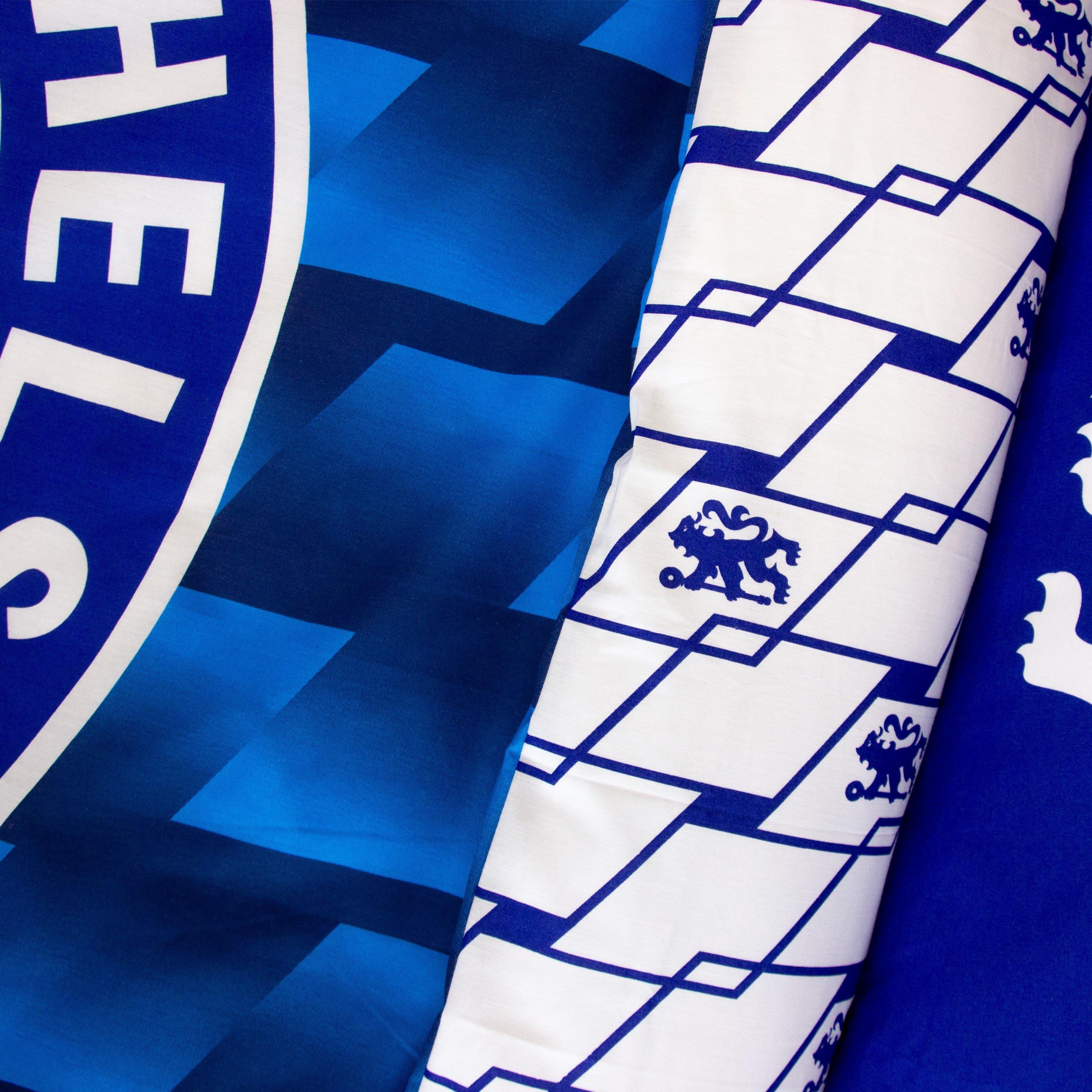 Multicolour - Chelsea FC - Chelsea Geometric Single Panel Duvet - 5
