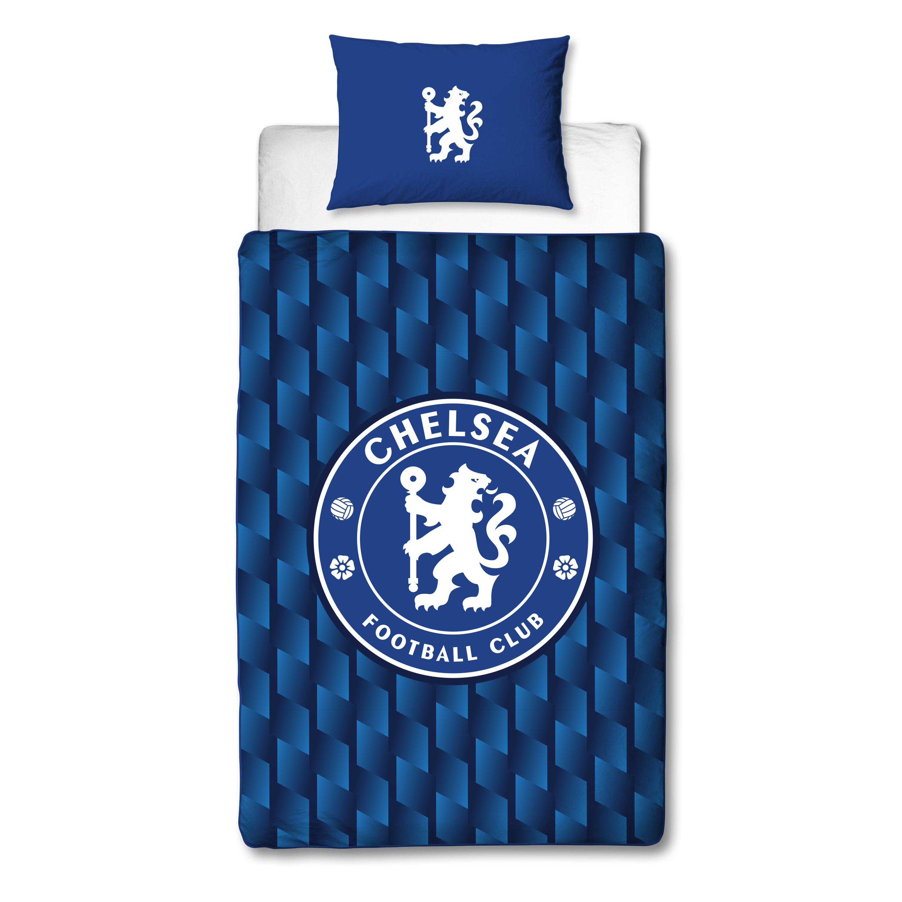 Multicolour - Chelsea FC - Chelsea Geometric Single Panel Duvet - 7