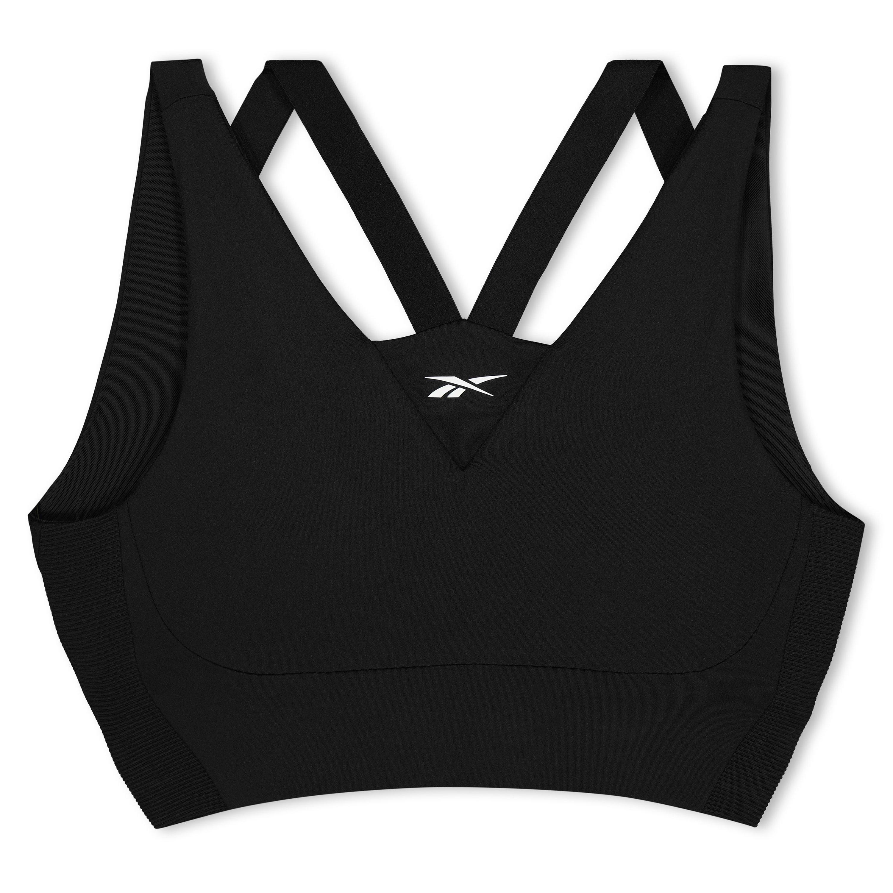 Black - Reebok - Women's Studio Fashion Triangle Bralette - 1