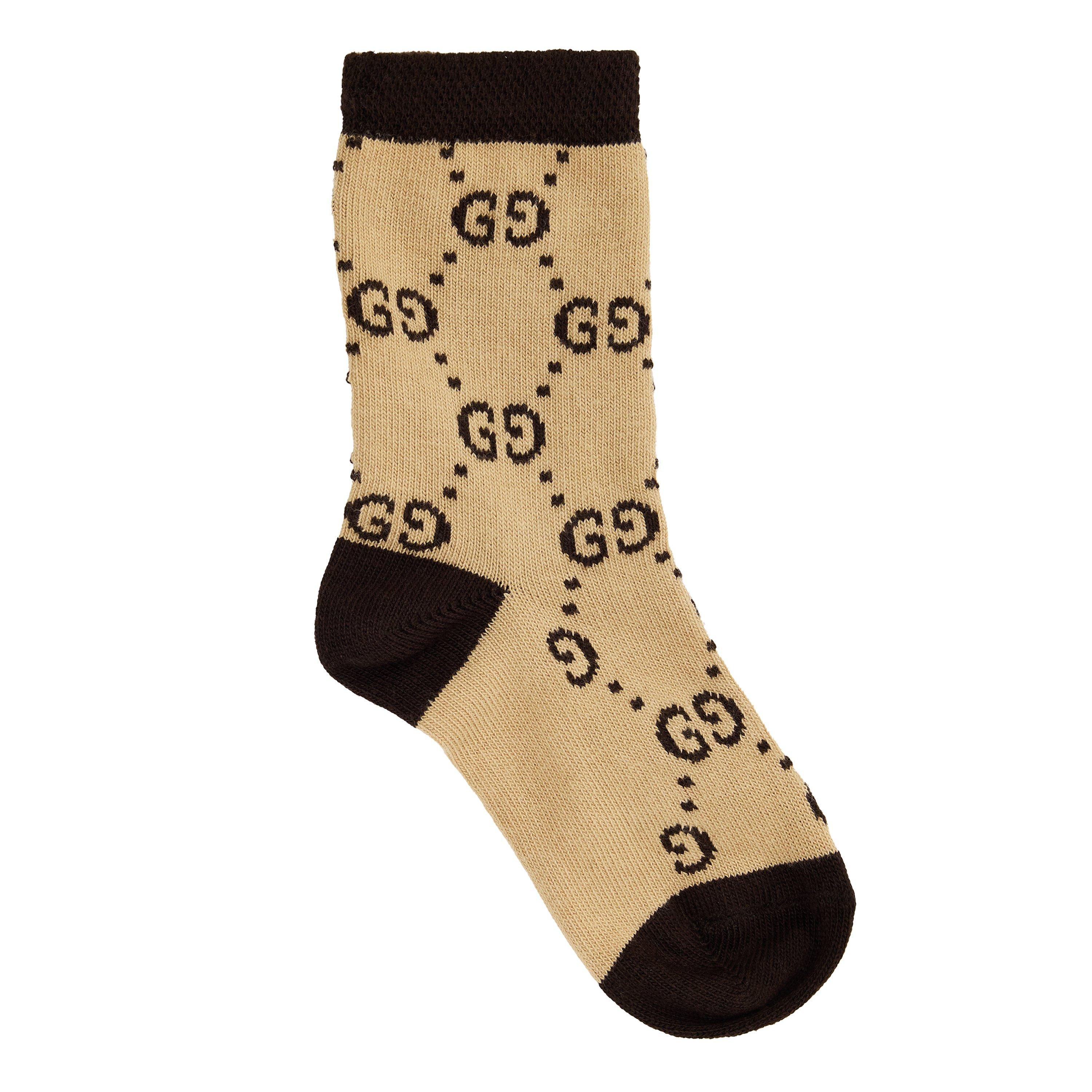 Beige Brwn 9764 - Gucci - Gucci GG Socks Bb62 - 1