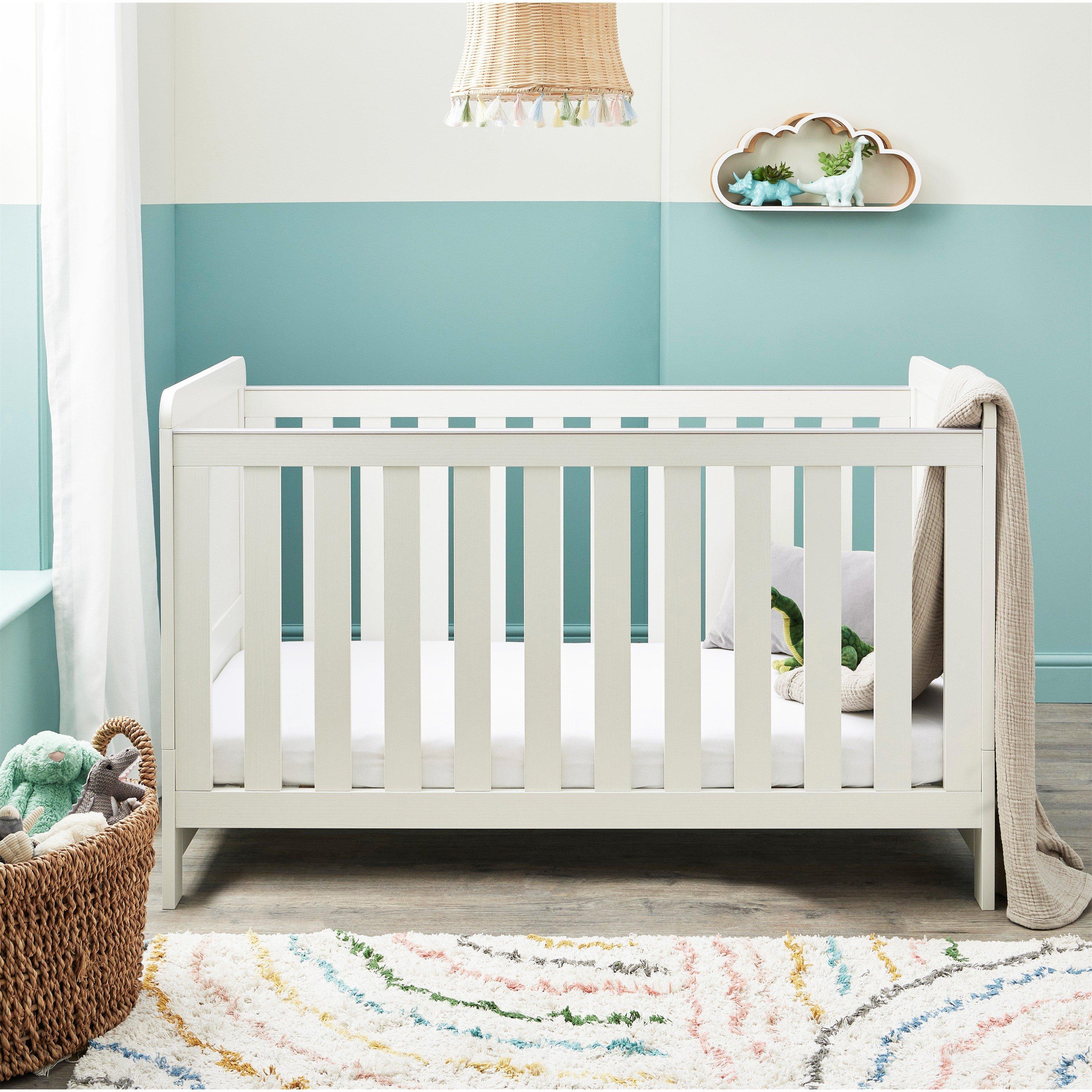 White Wash - Babymore - Caro Cot Bed - White Wash - 5
