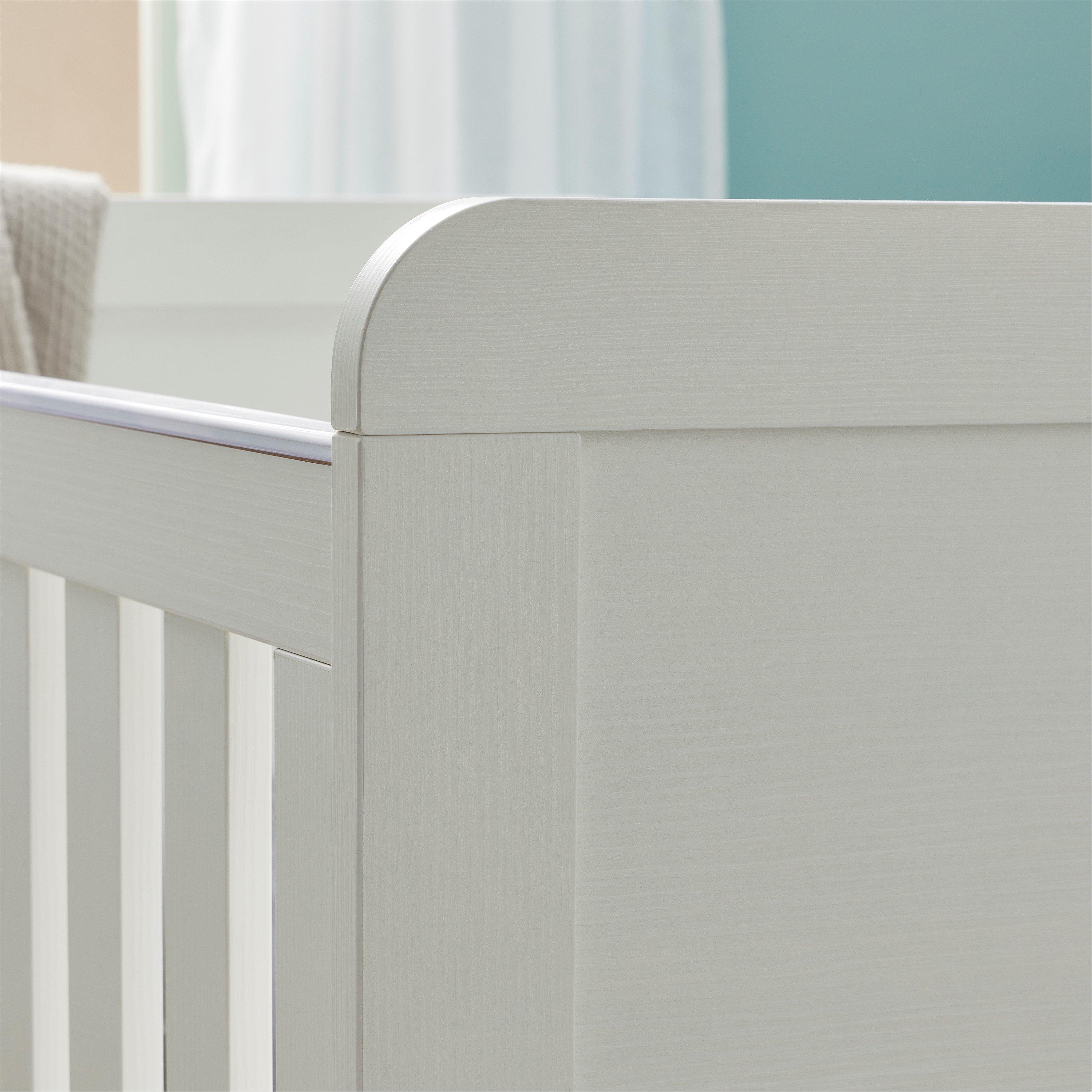 White Wash - Babymore - Caro Cot Bed - White Wash - 6