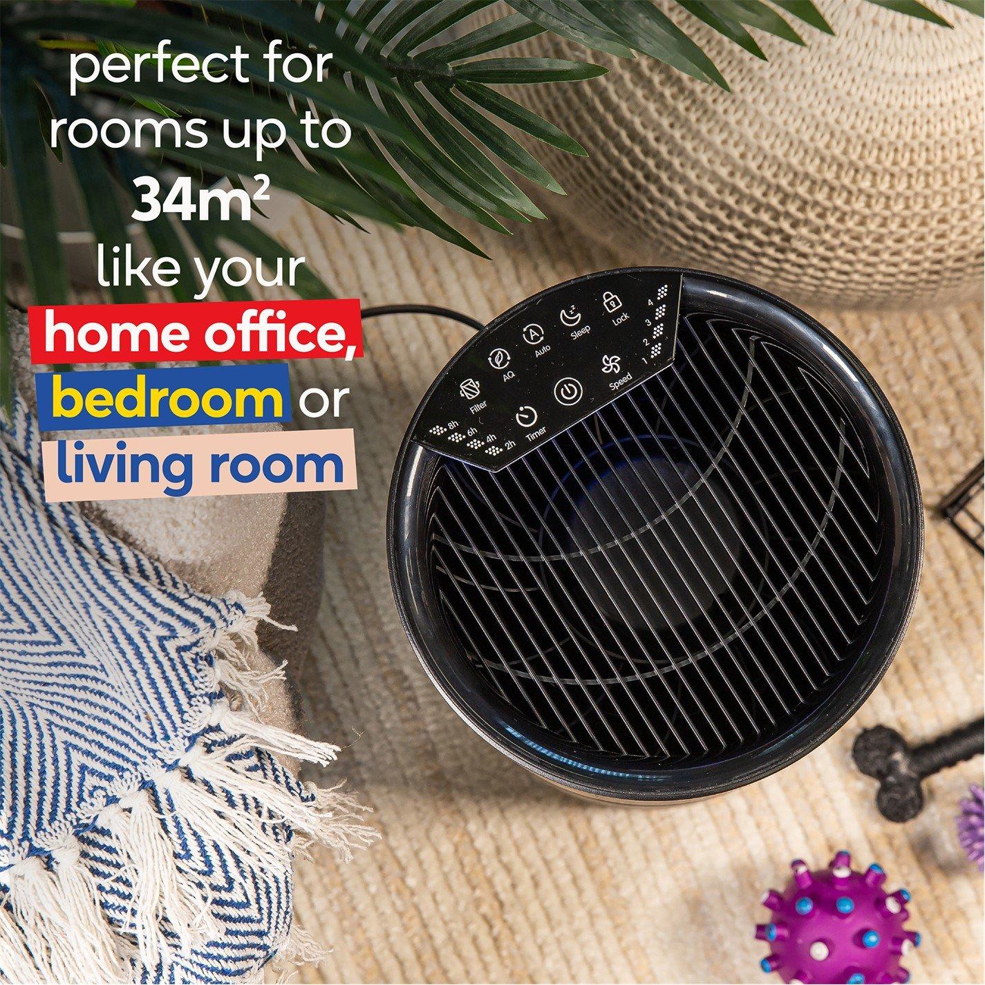 Black - Russell Hobbs - RHAP2831B Clean Air Style Air Purifier in Black - 6