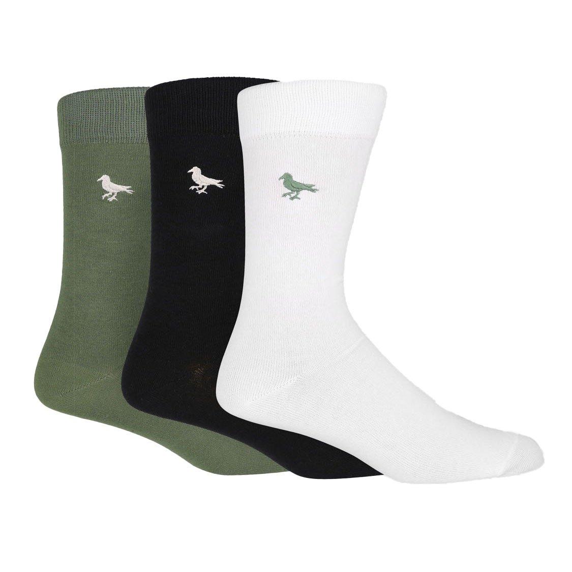 White Blk Khaki - Modern Amusement - Men's Silver Lake Crew Socks
