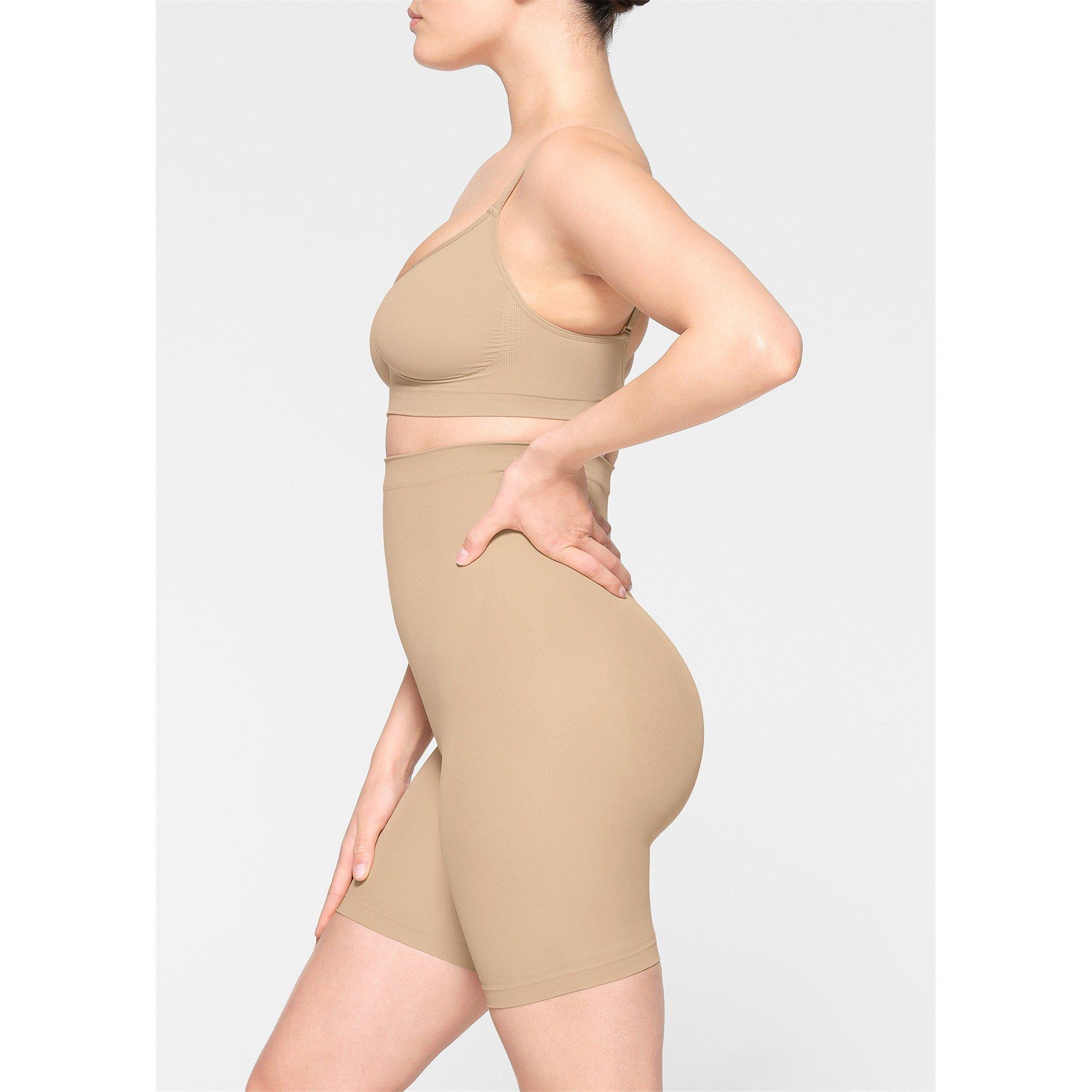 CREAM - SKIMS - S SEAMLS SCULPT MIDTHIGH SHORT - 4
