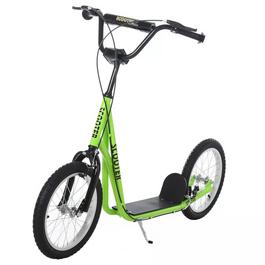 HOMCOM Kids Adjustable Height Kick Scooters Dual Brakes