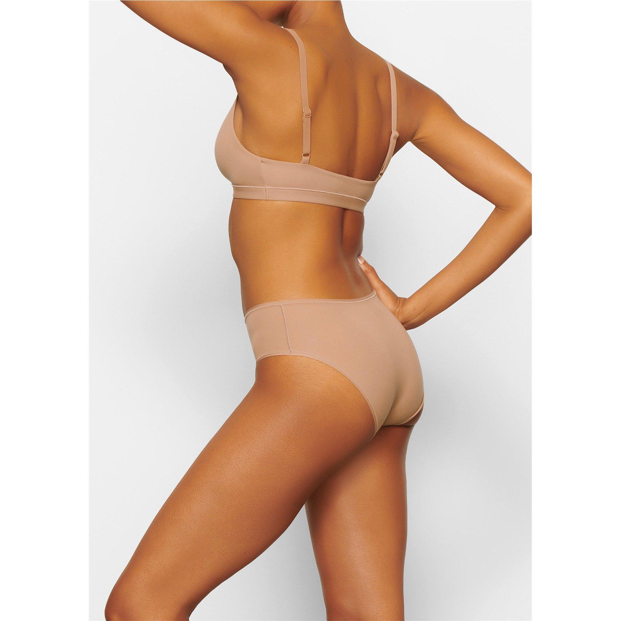 LIGHT BROWN - SKIMS - Women's Fits Everybody Mid-Rise Brief - 4