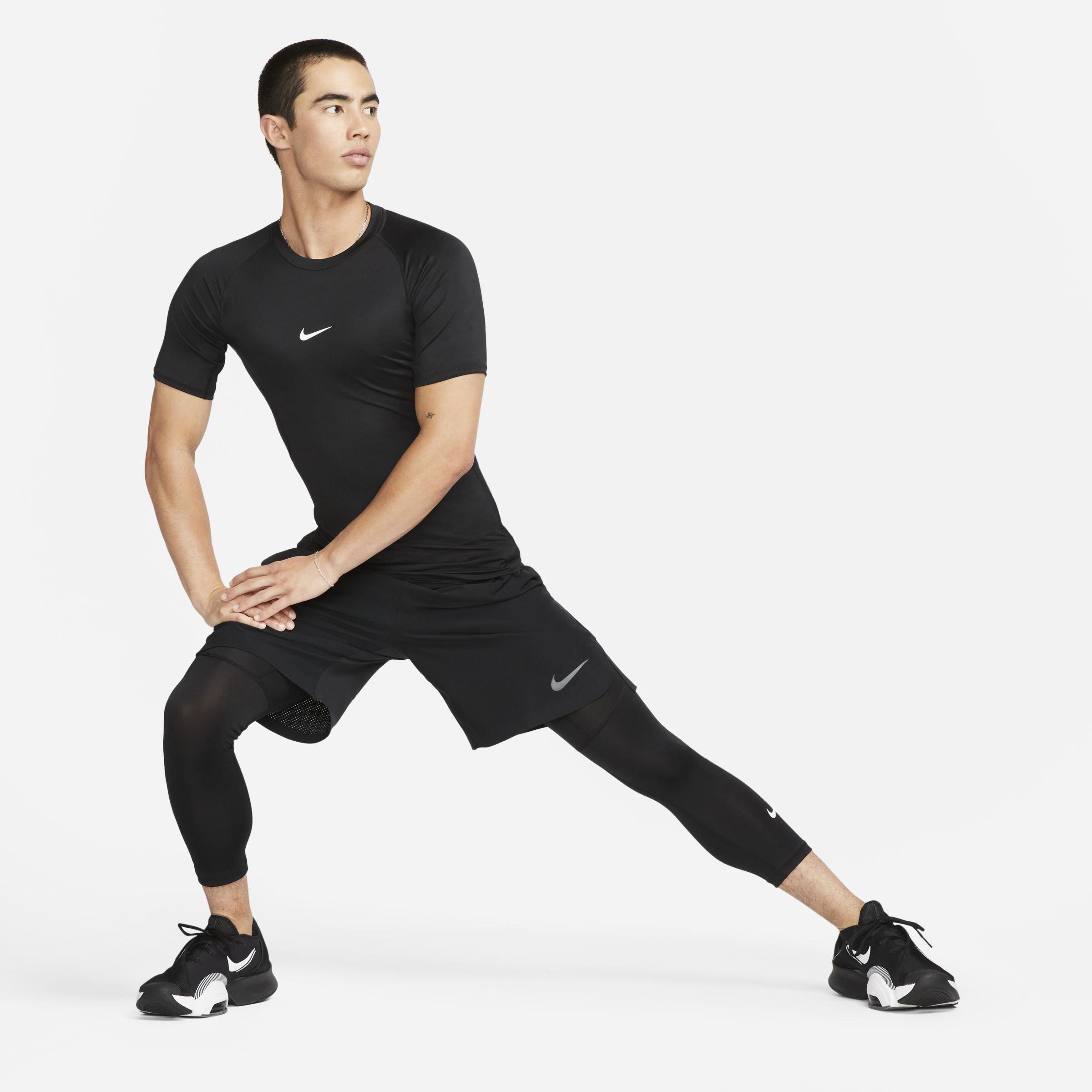 Black/White - Nike - Nike Pro Dri FIT Mens Base Layer Performance Top - 5