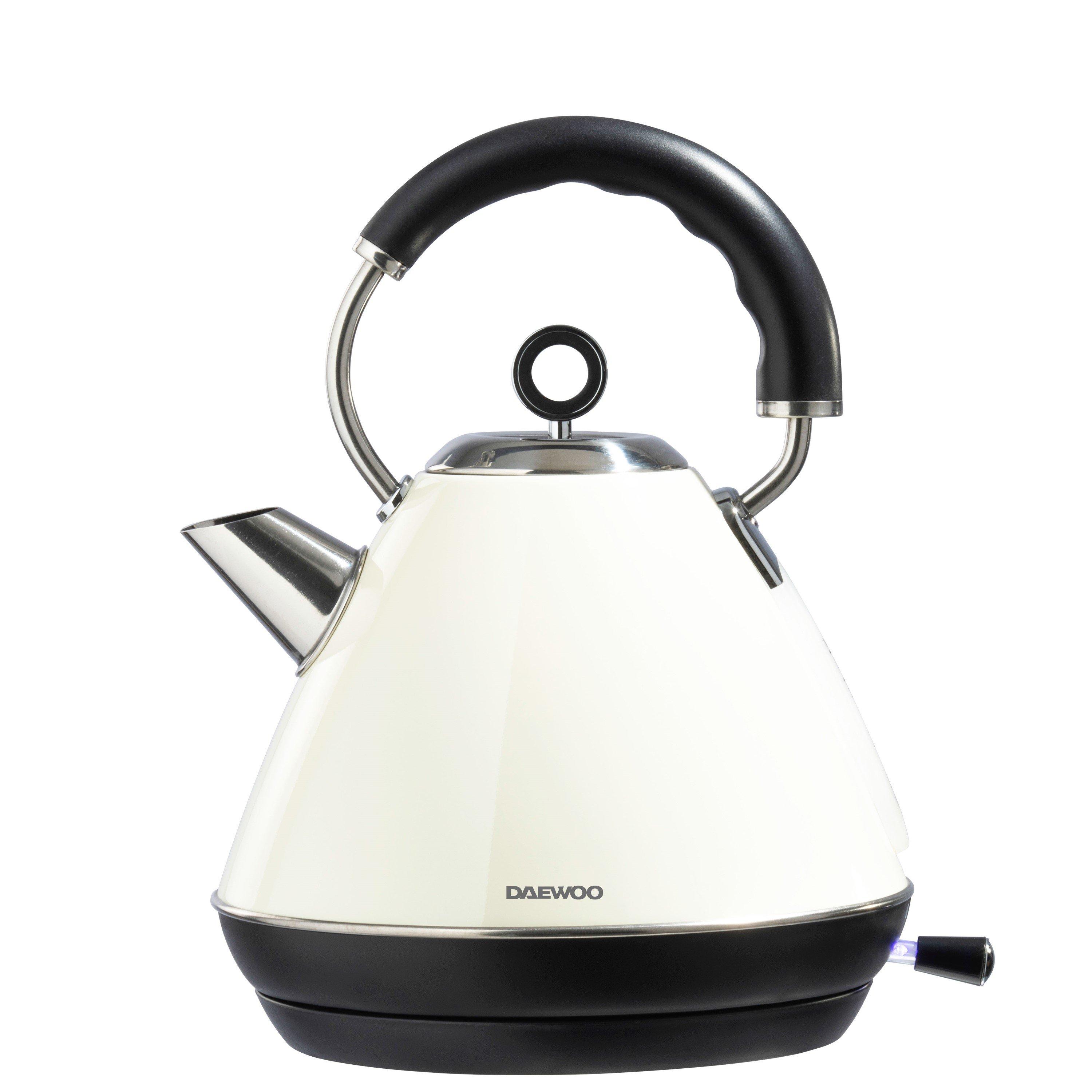 Cream - Daewoo Electricals - KENSINGTON 1.7L 3KW PYRAMID KETTLE - CREAM - 1