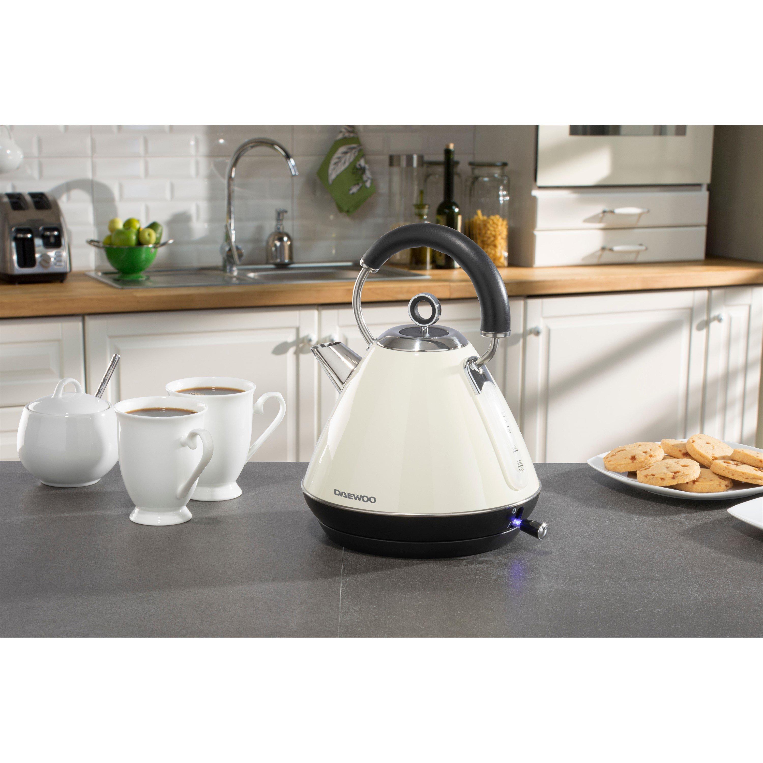 Cream - Daewoo Electricals - KENSINGTON 1.7L 3KW PYRAMID KETTLE - CREAM - 2