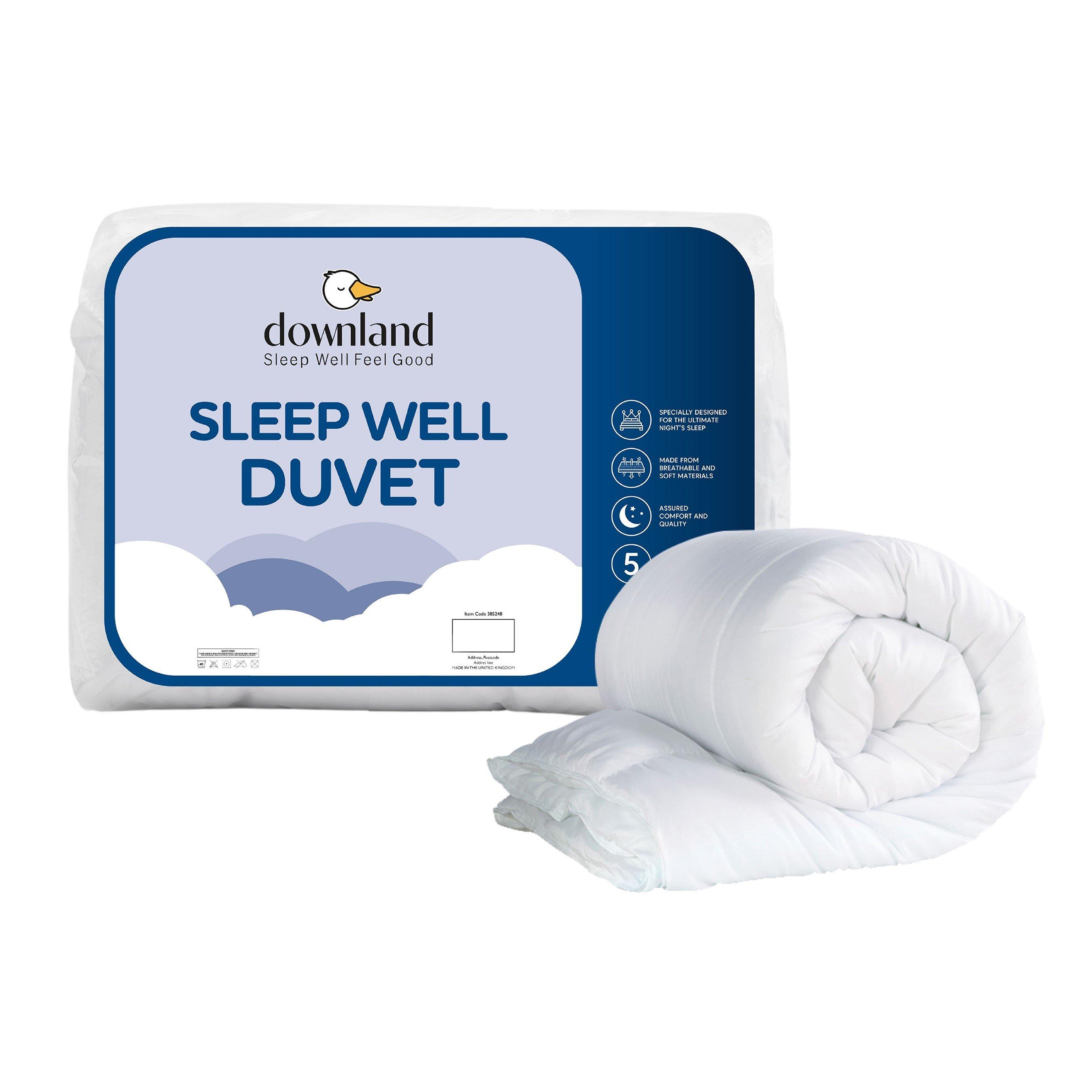 White - Downland - 15 Tog Sleep Well Hollowfibre Duvet - 5
