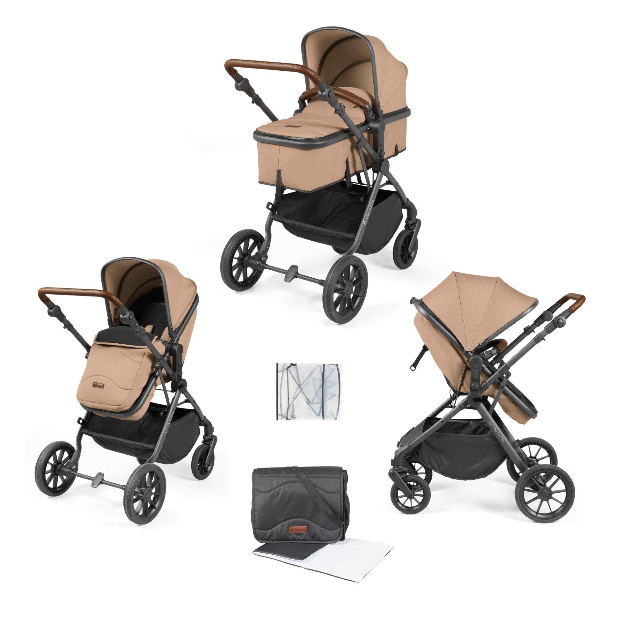Gunmetal/Desert - Ickle Bubba - Cosmo 2 in 1 Pushchair - 1