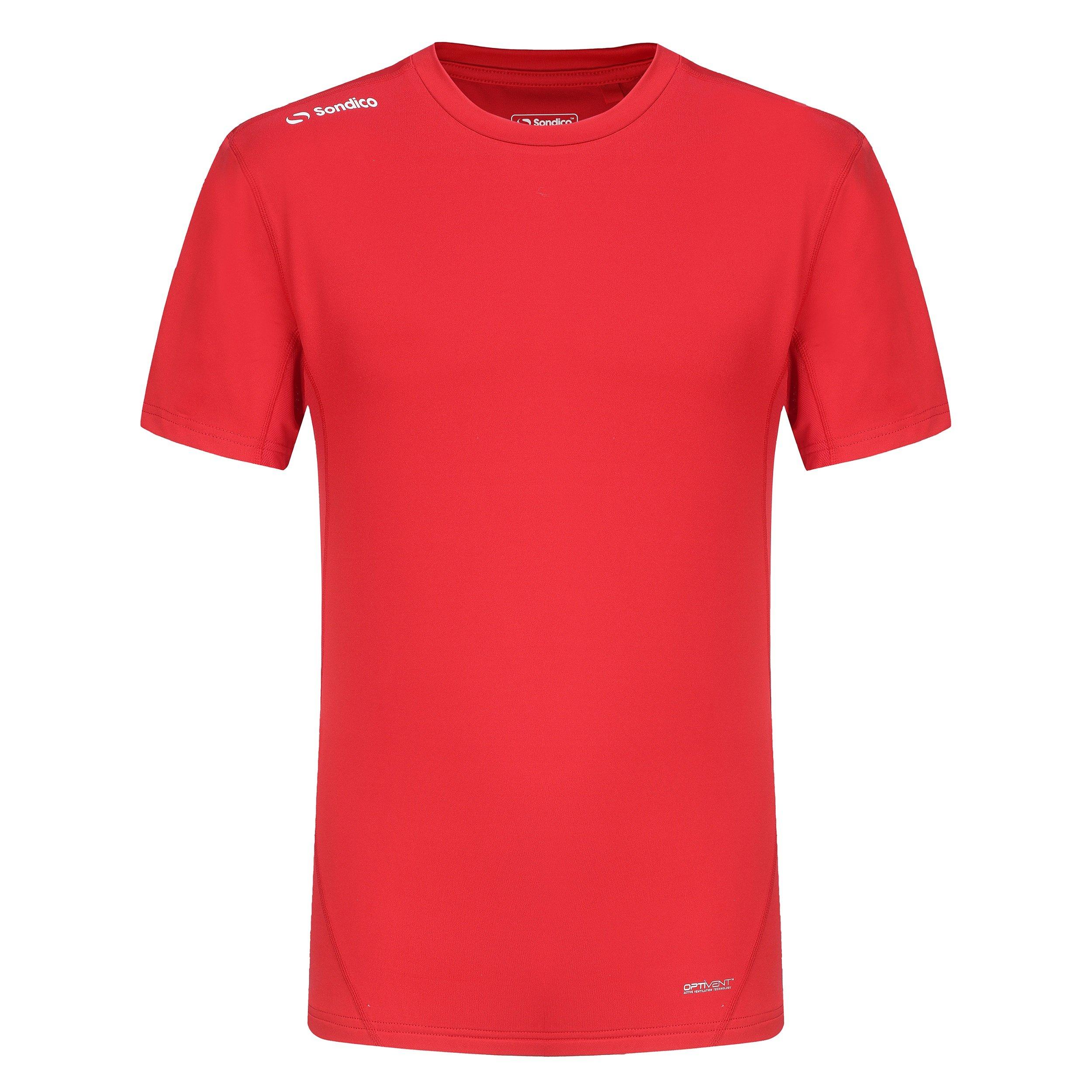 Sondico Men's Core Base Short Sleeves - Red - M