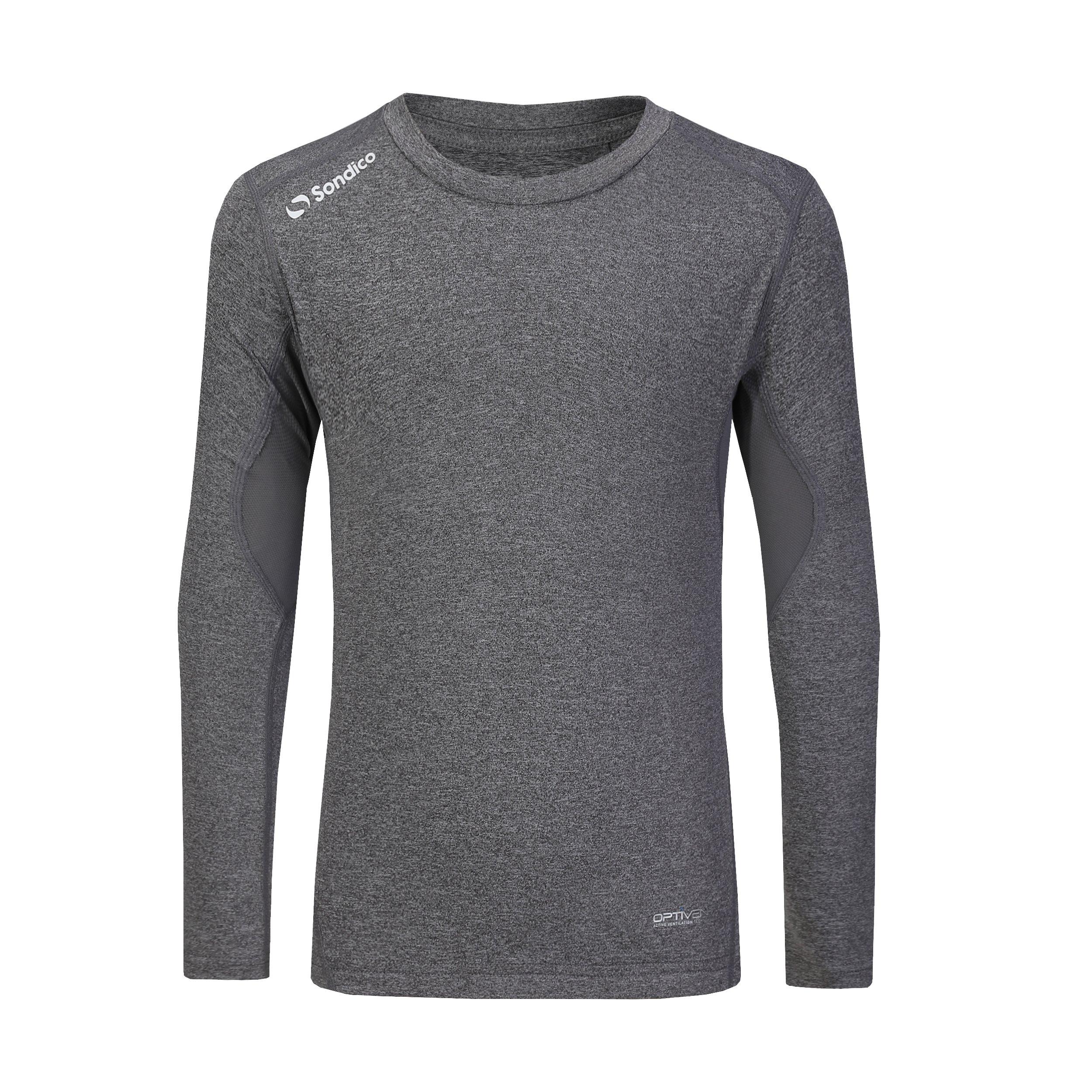 Sondico Boys Long Sleeved Core Base Layer Junior - Grey Marl - 13 Yrs