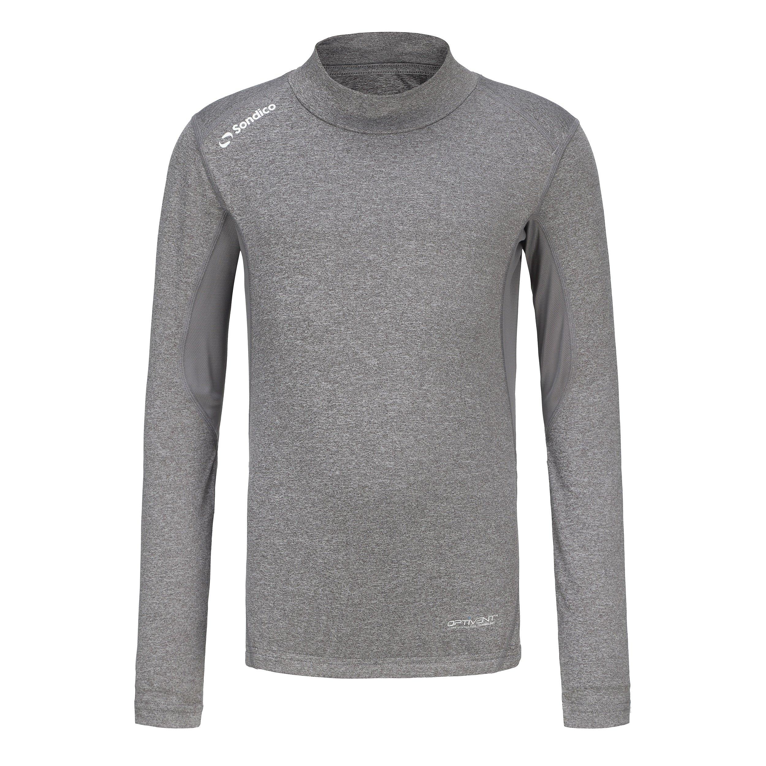 Sondico Boys Mock Neck Baselayer Juniors - Grey - 13 Yrs