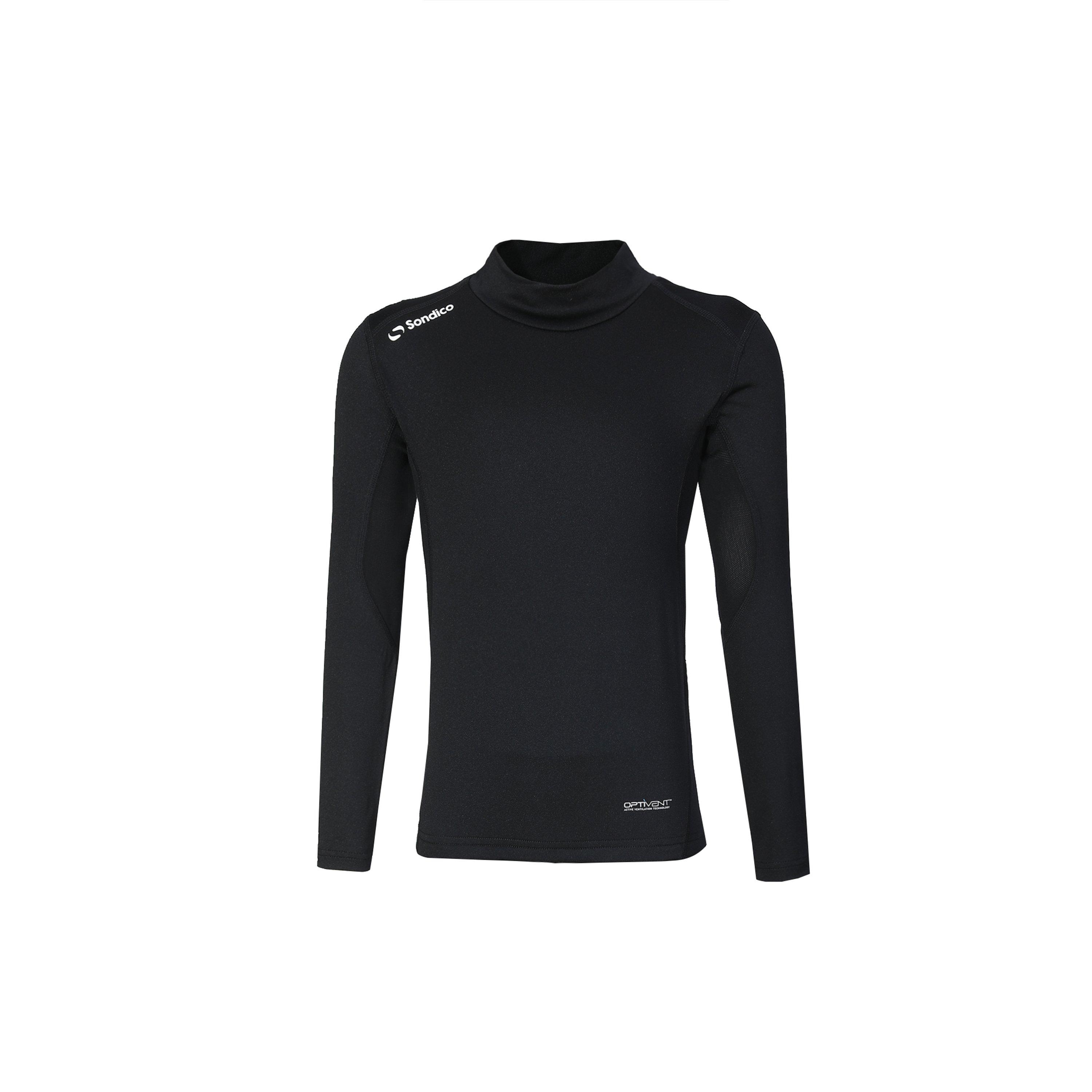 Sondico Boys Mock Neck Baselayer Juniors - Black - 13 Yrs