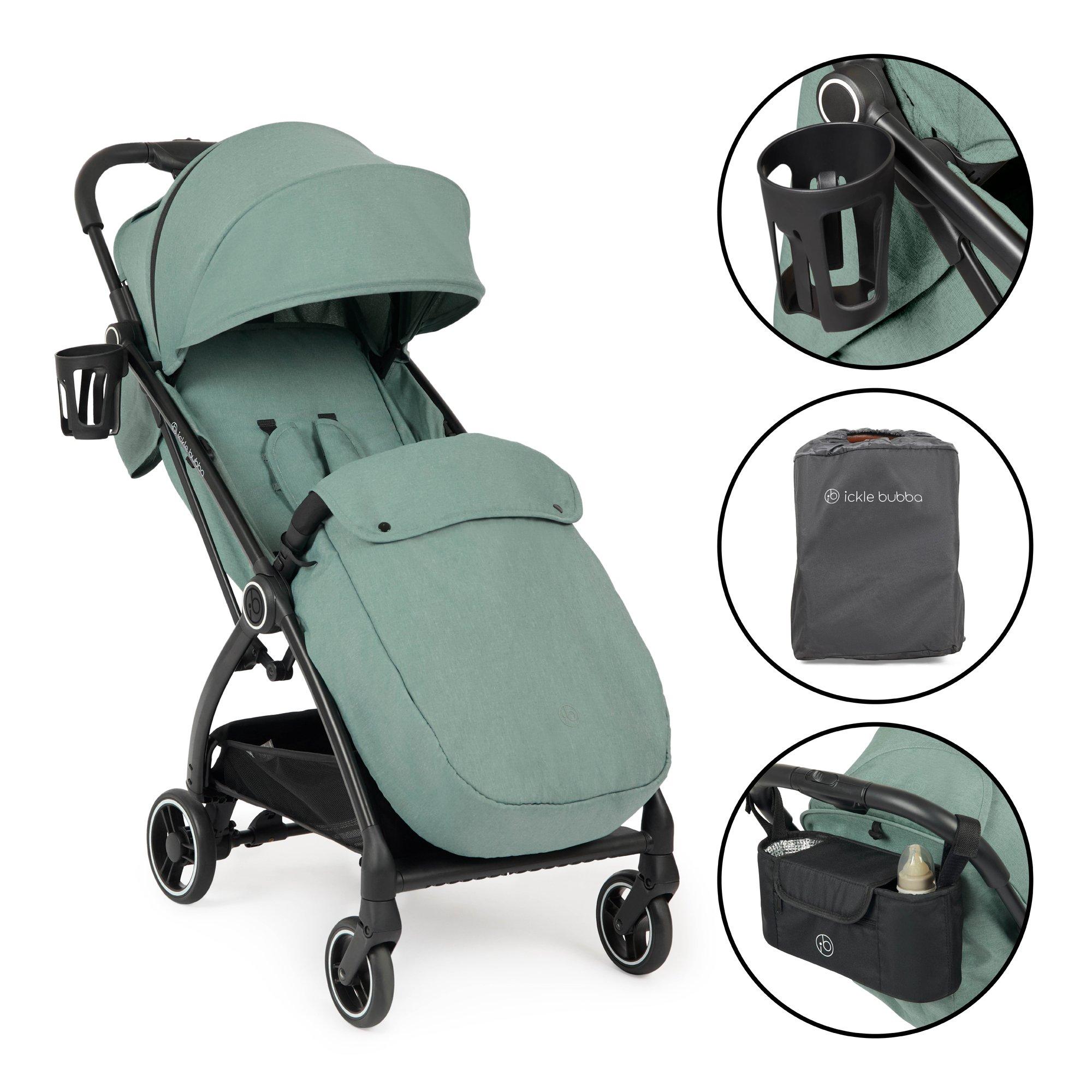 Ickle Bubba  Newborn Aries Autofold Stroller - Prime - Sage Green - one