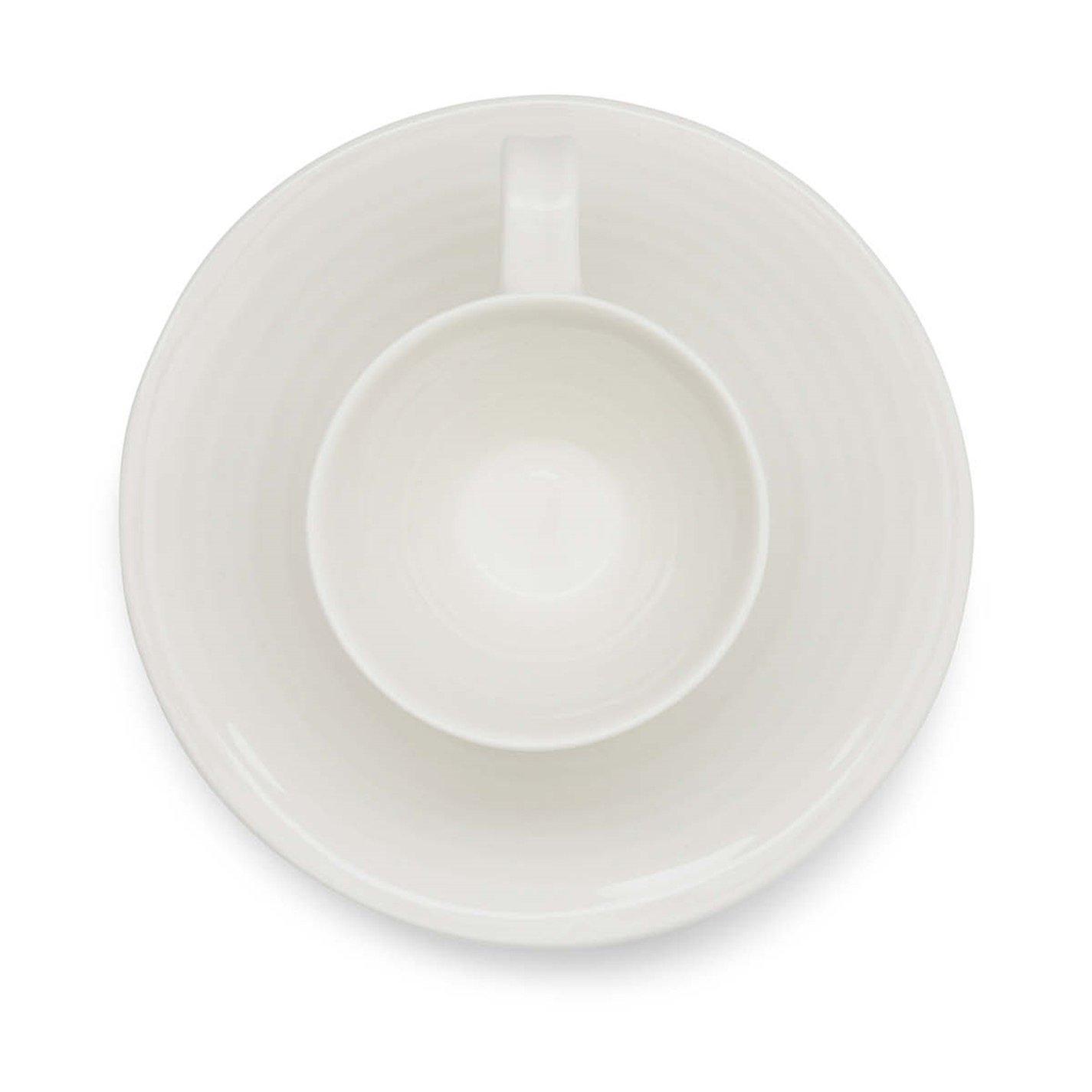 White - Portmeirion - Sophie Conran Set of 2 Espresso Cup   Saucers - 4