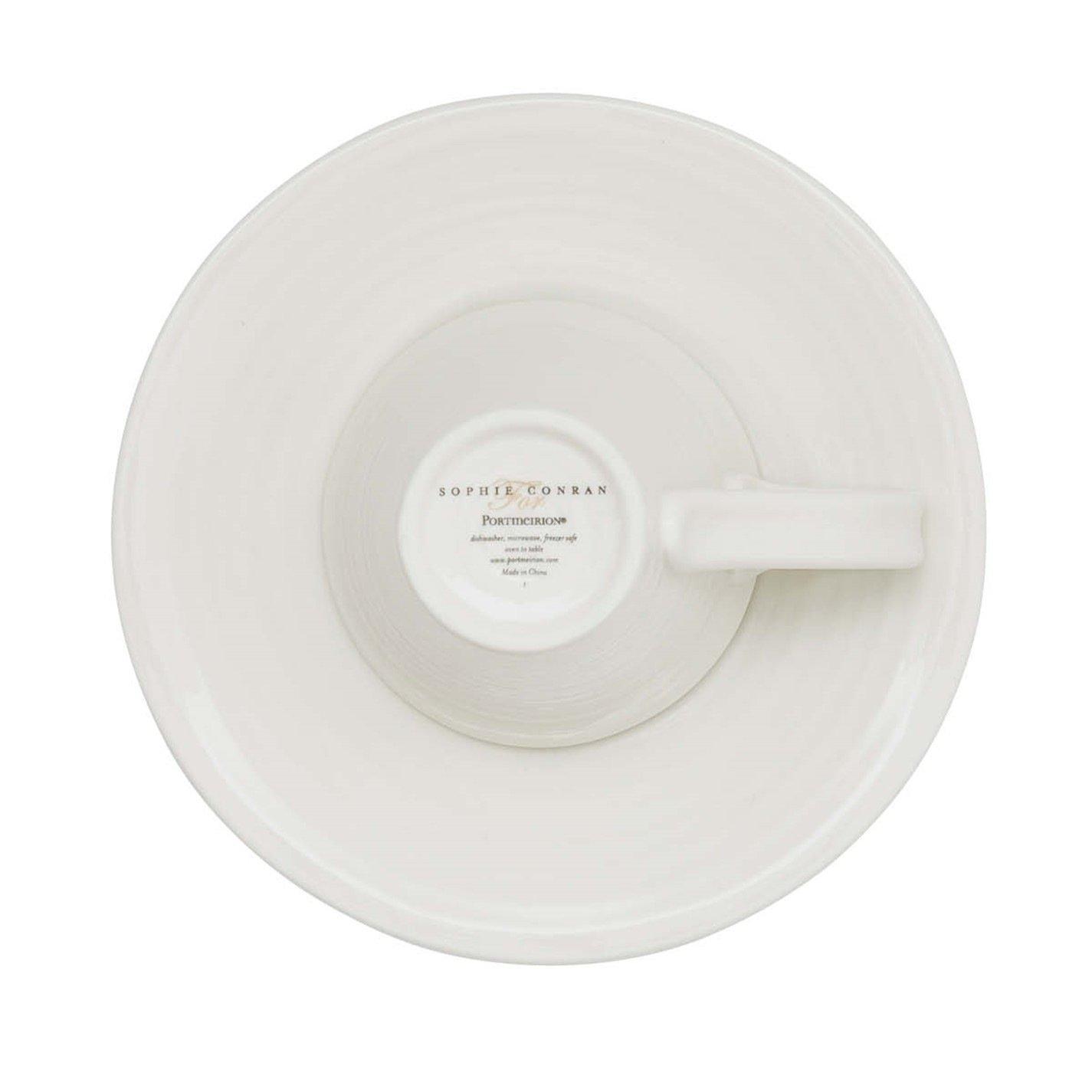 White - Portmeirion - Sophie Conran Set of 2 Espresso Cup   Saucers - 5