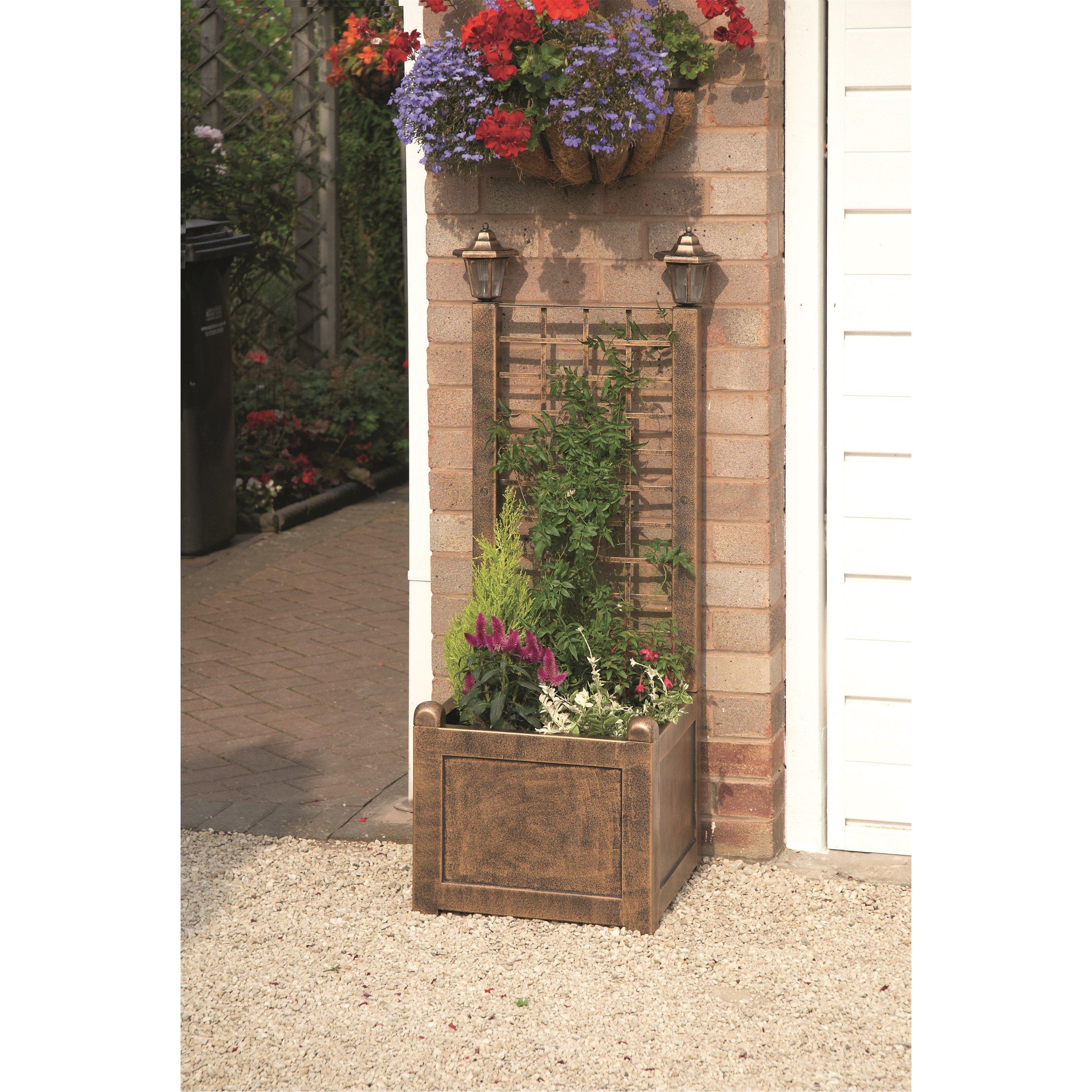 Bronze - Greenhurst - Solar Trellis Planter - 1