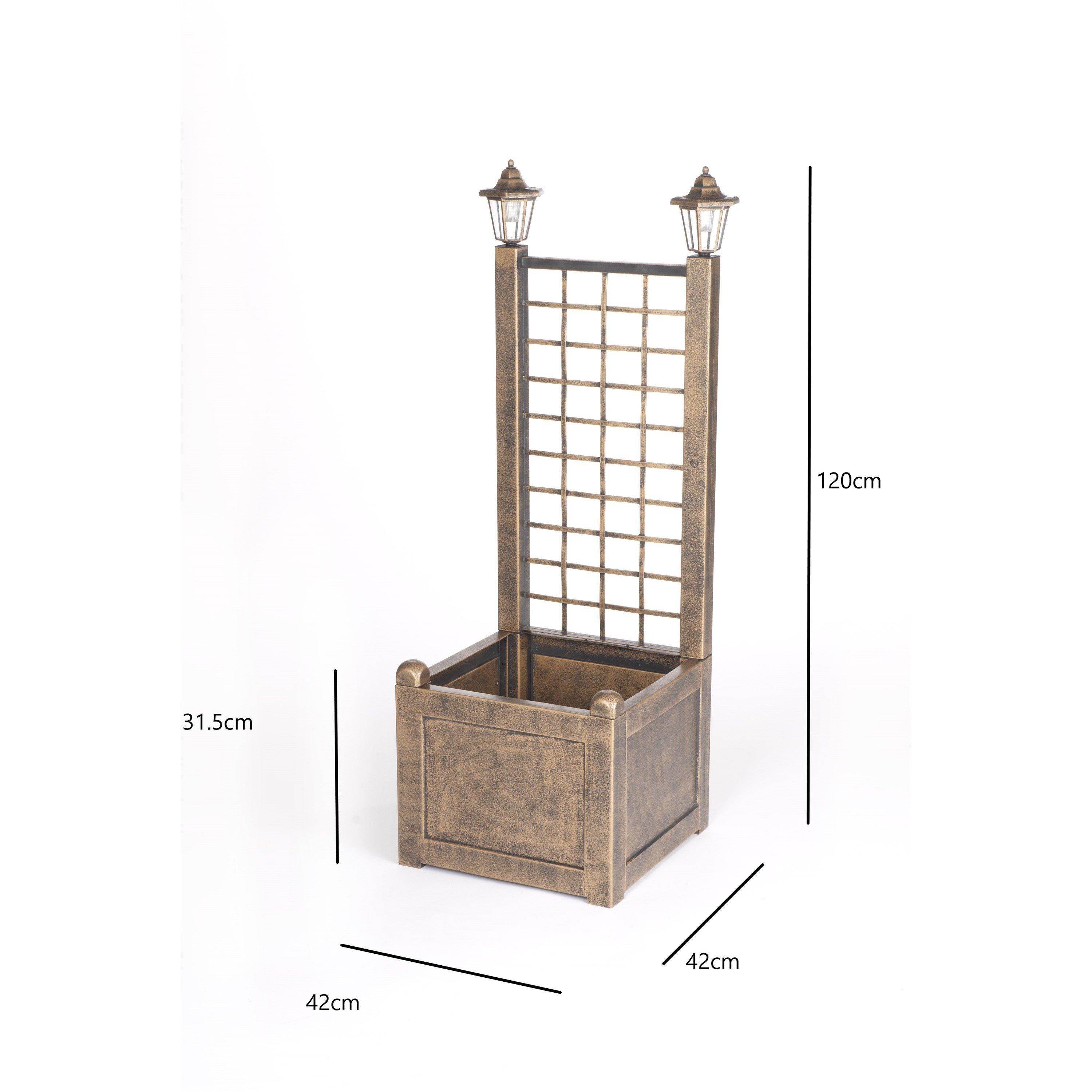 Bronze - Greenhurst - Solar Trellis Planter - 2