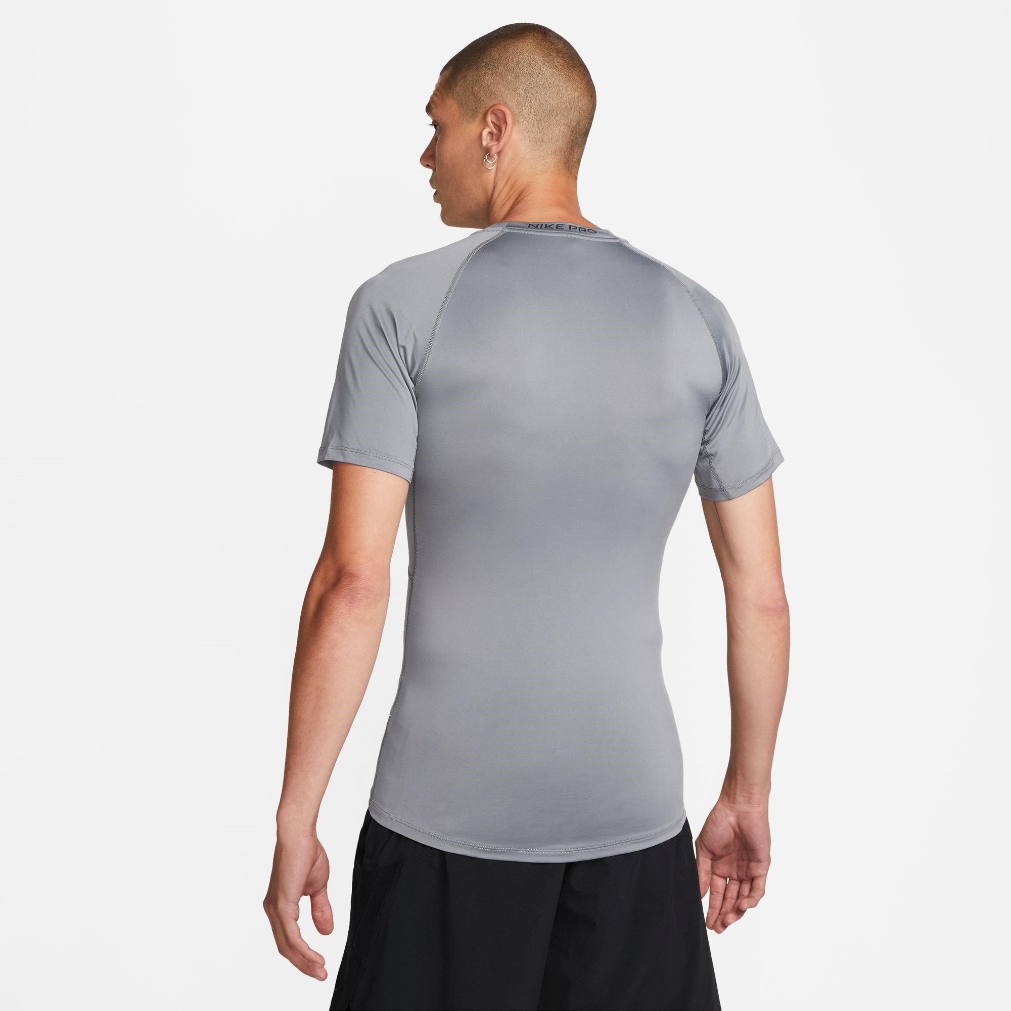 Grigio - Nike - Pro Men's Tight Fit Short-Sleeve Top - 2