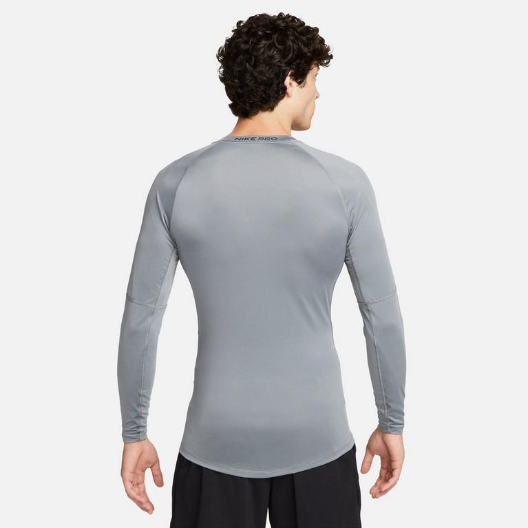 Grises - Nike - Pro Core Long Sleeve T Shirt Mens - 2