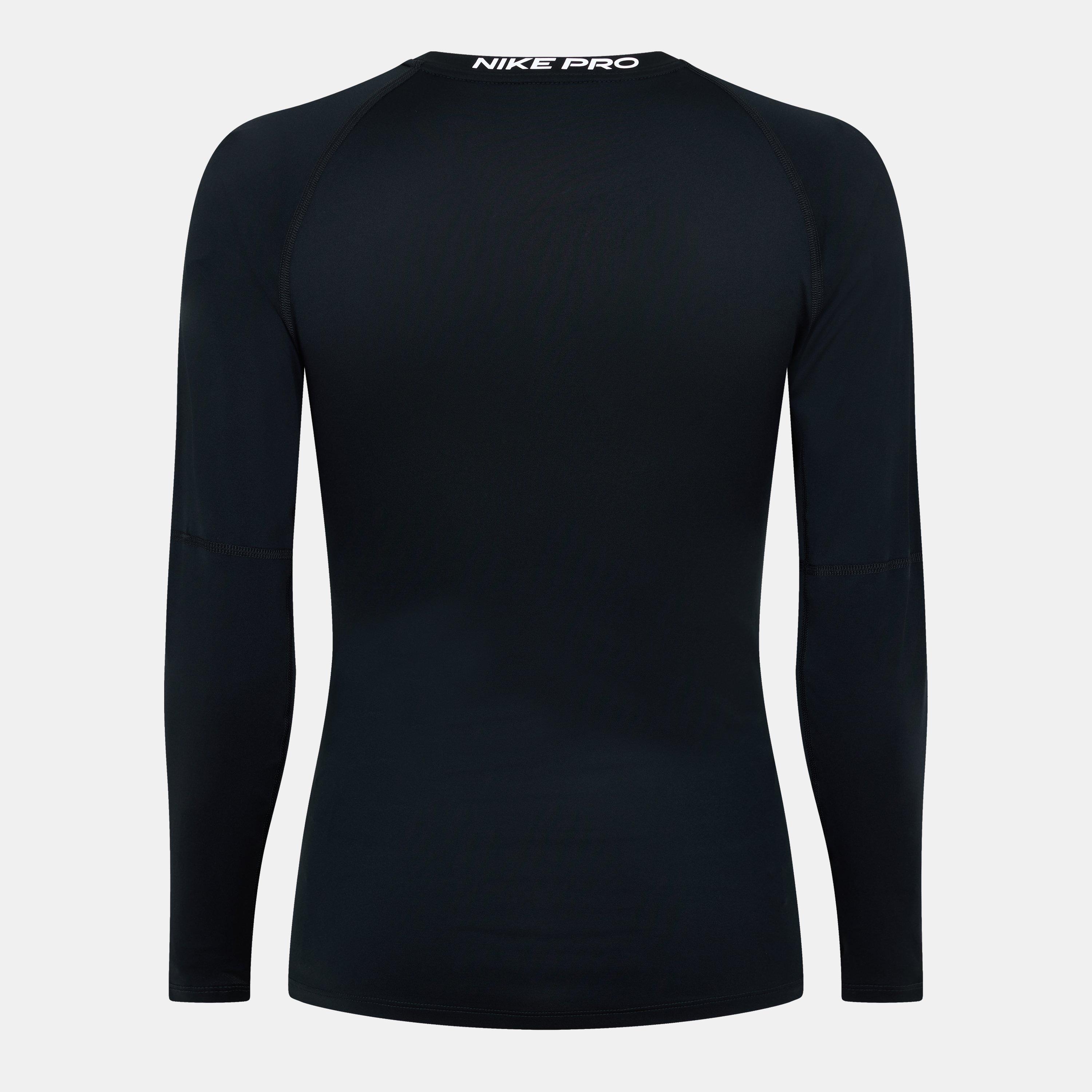 Crna - Nike - Pro Core Long Sleeve T Shirt Mens - 2
