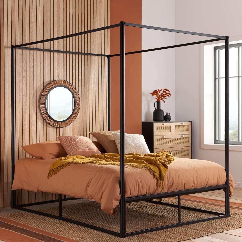 Black - Birlea - Farringdon 4 Poster Metal Bed - 1