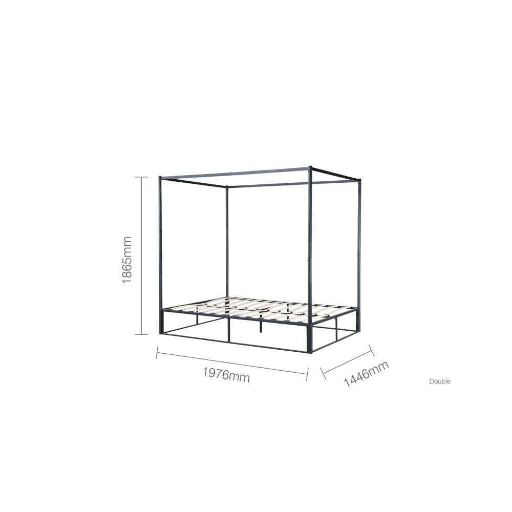 Black - Birlea - Farringdon 4 Poster Metal Bed - 8