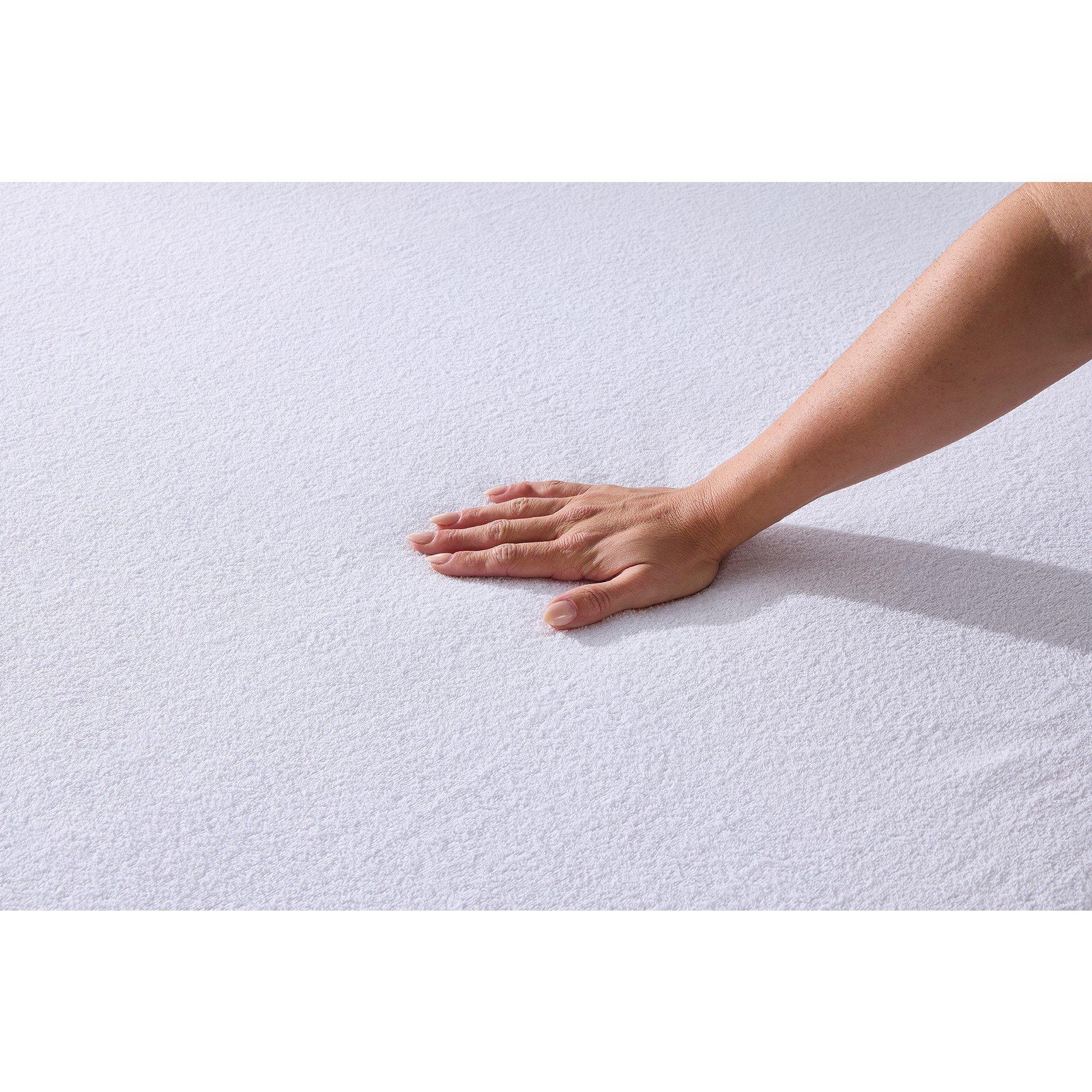 White - Downland - Terry Towelling Waterpoof Mattress Protector - 3
