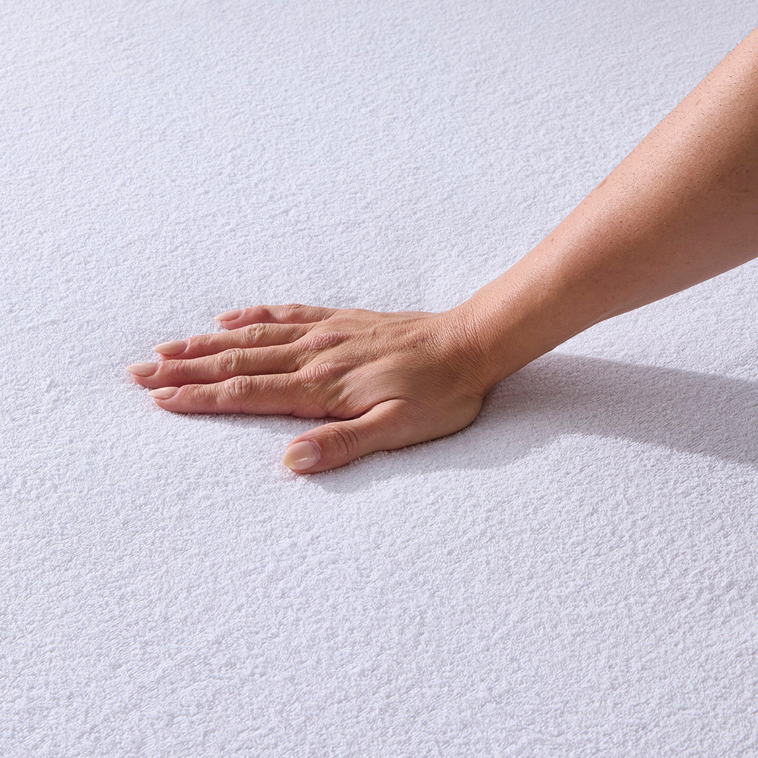 White - Downland - Terry Towelling Waterpoof Mattress Protector - 5