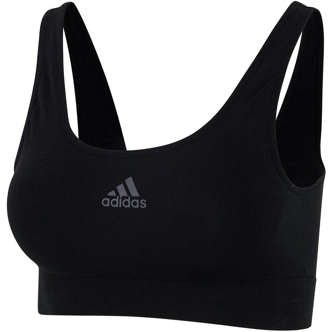 Adidas Women's Sport Active Seamless Micro Stretch Scoop Lounge Bra - Black - 16 (XL)