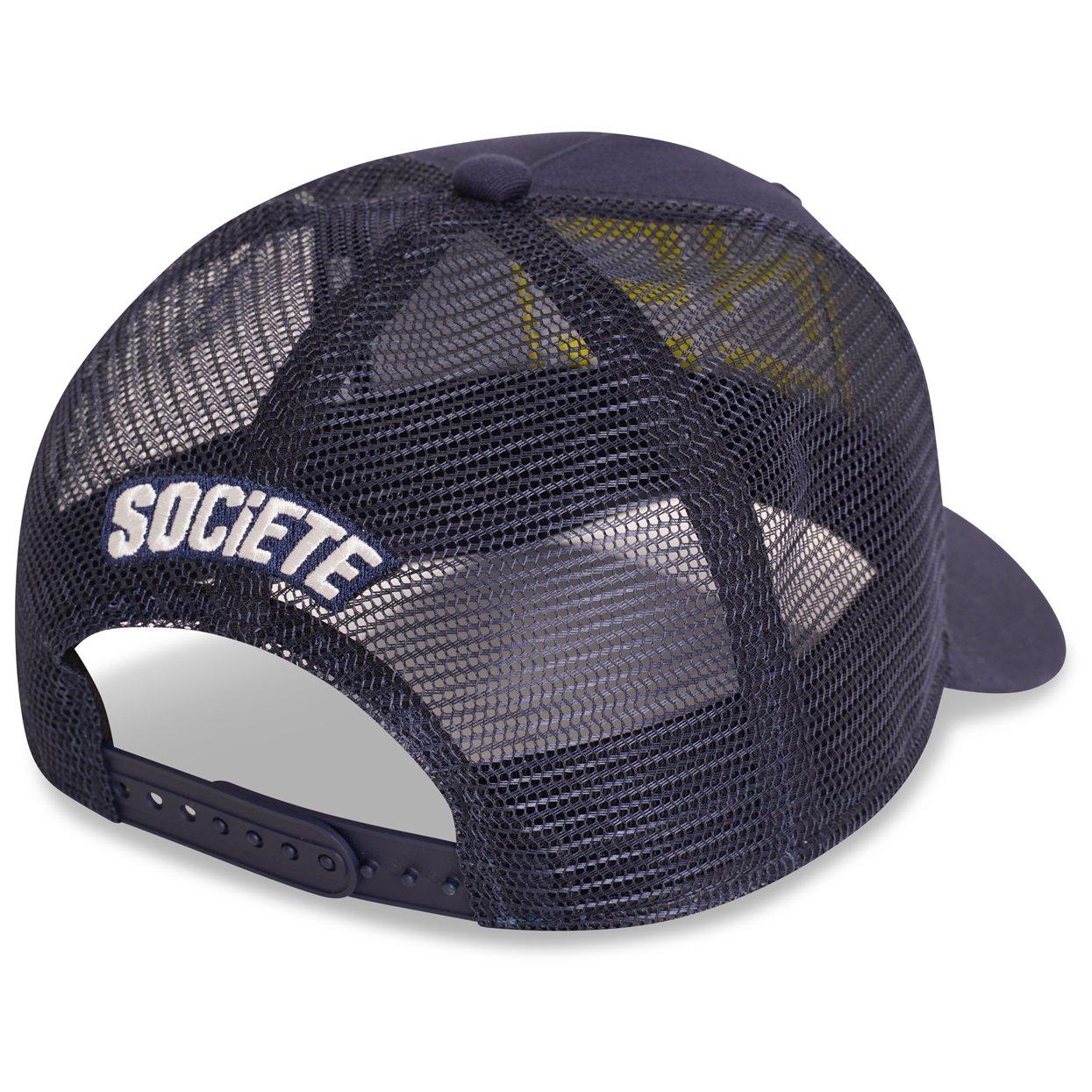 Marineblau/Gelb - Societe Noir - Box Trucker Cap - 2