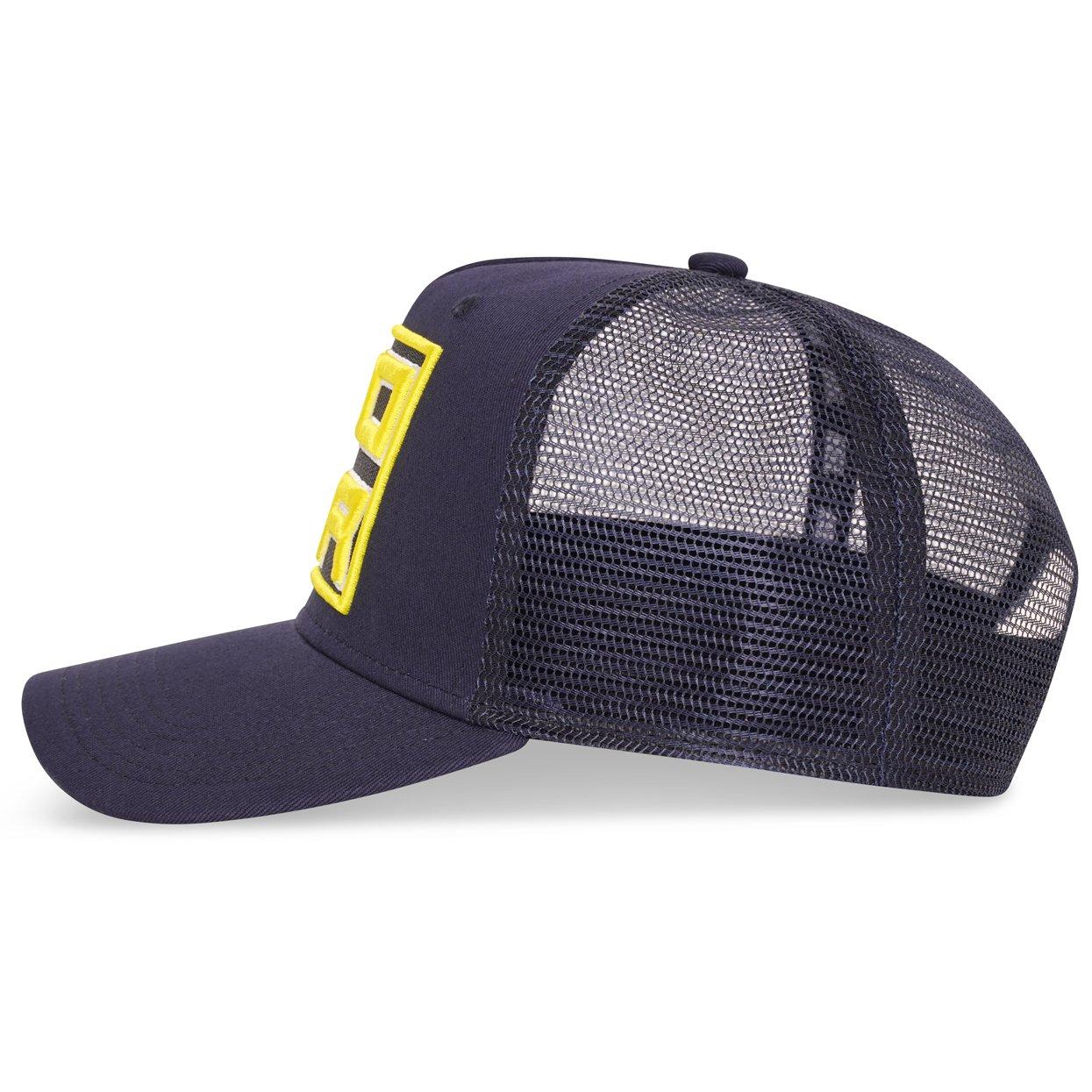 Marineblau/Gelb - Societe Noir - Box Trucker Cap - 3