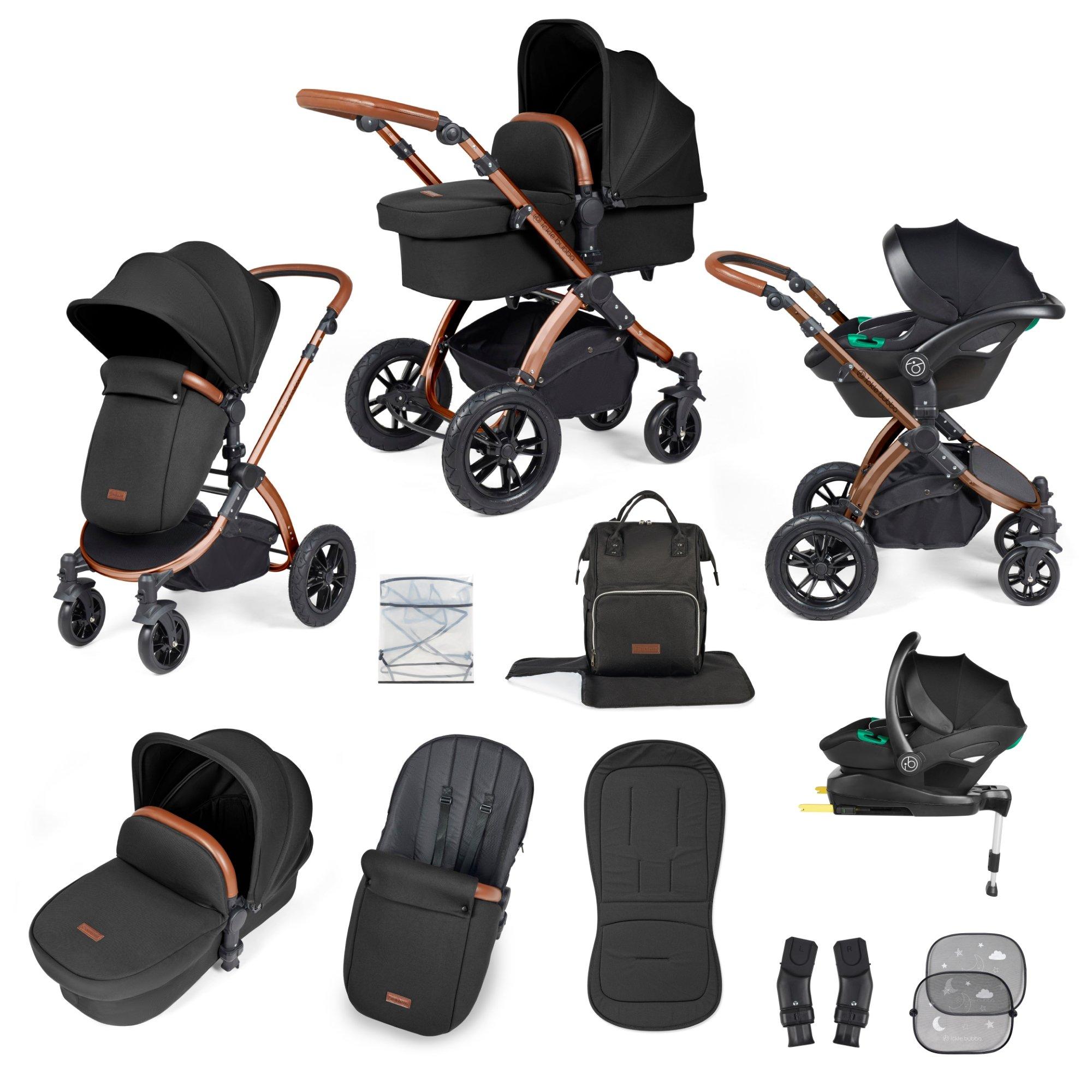Ickle Bubba  Newborn Stomp Luxe All In One I-Size Travel System - Bronze/Midnight