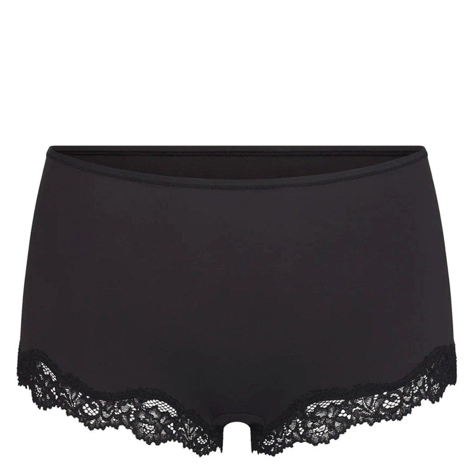 BLACK - SKIMS - S FITS EVERY LACE BOYSHORT