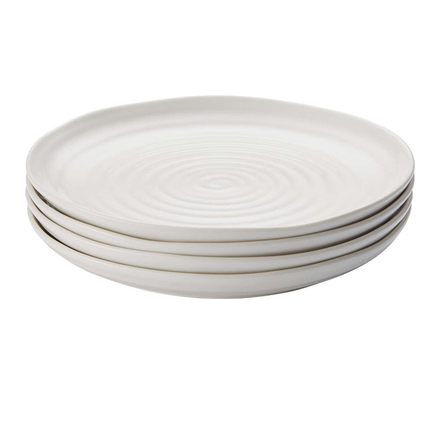 Portmeirion  Sophie Conran Coupe Buffet Plates Set Of 4 White