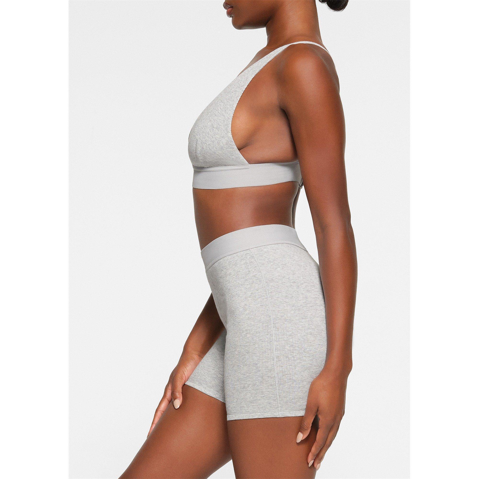 LIGHT GREY - SKIMS - Women's Cotton Rib Boxers - 4
