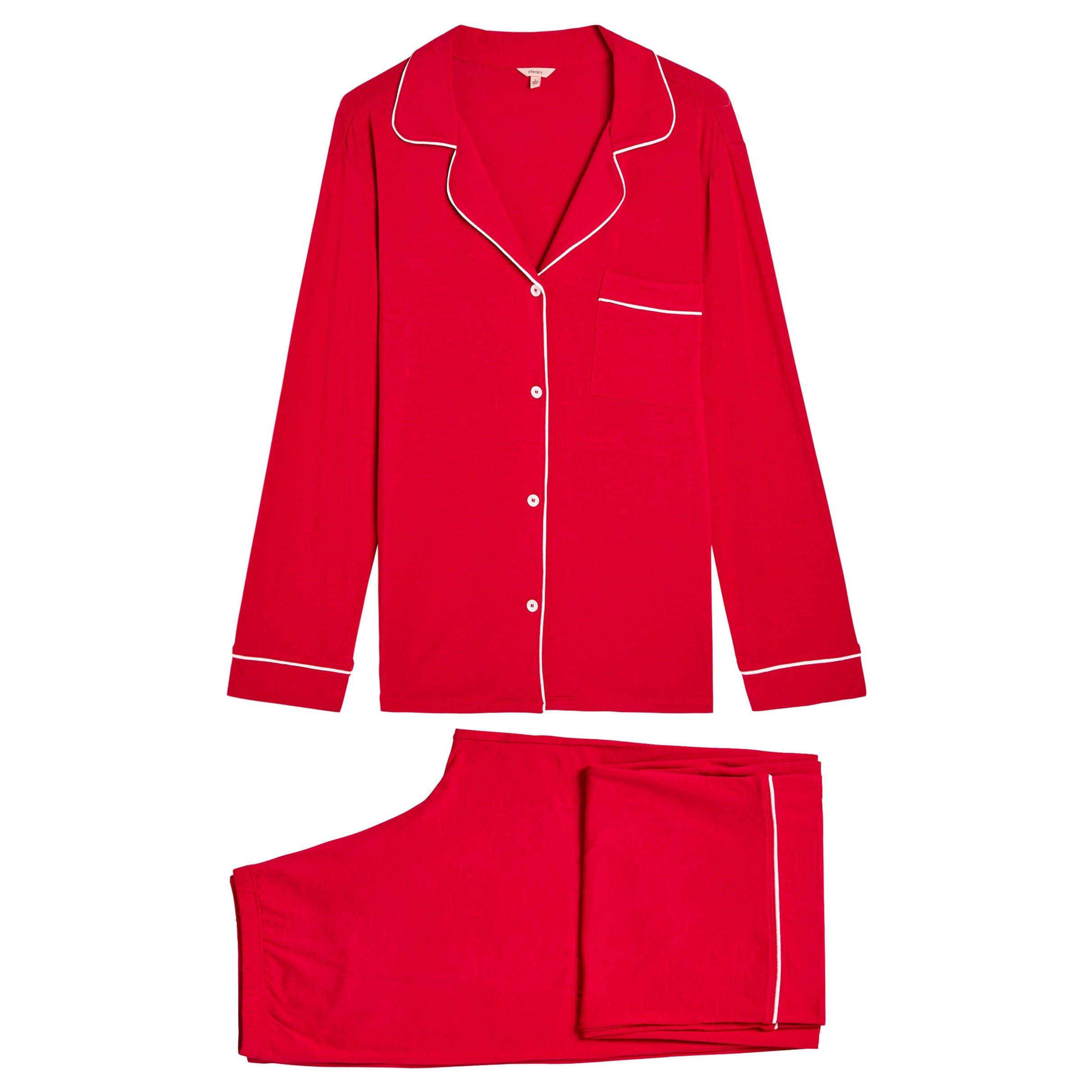 RED AND WHITE - Eberjey - PS GISELE LONG PJ SET *RIBBON