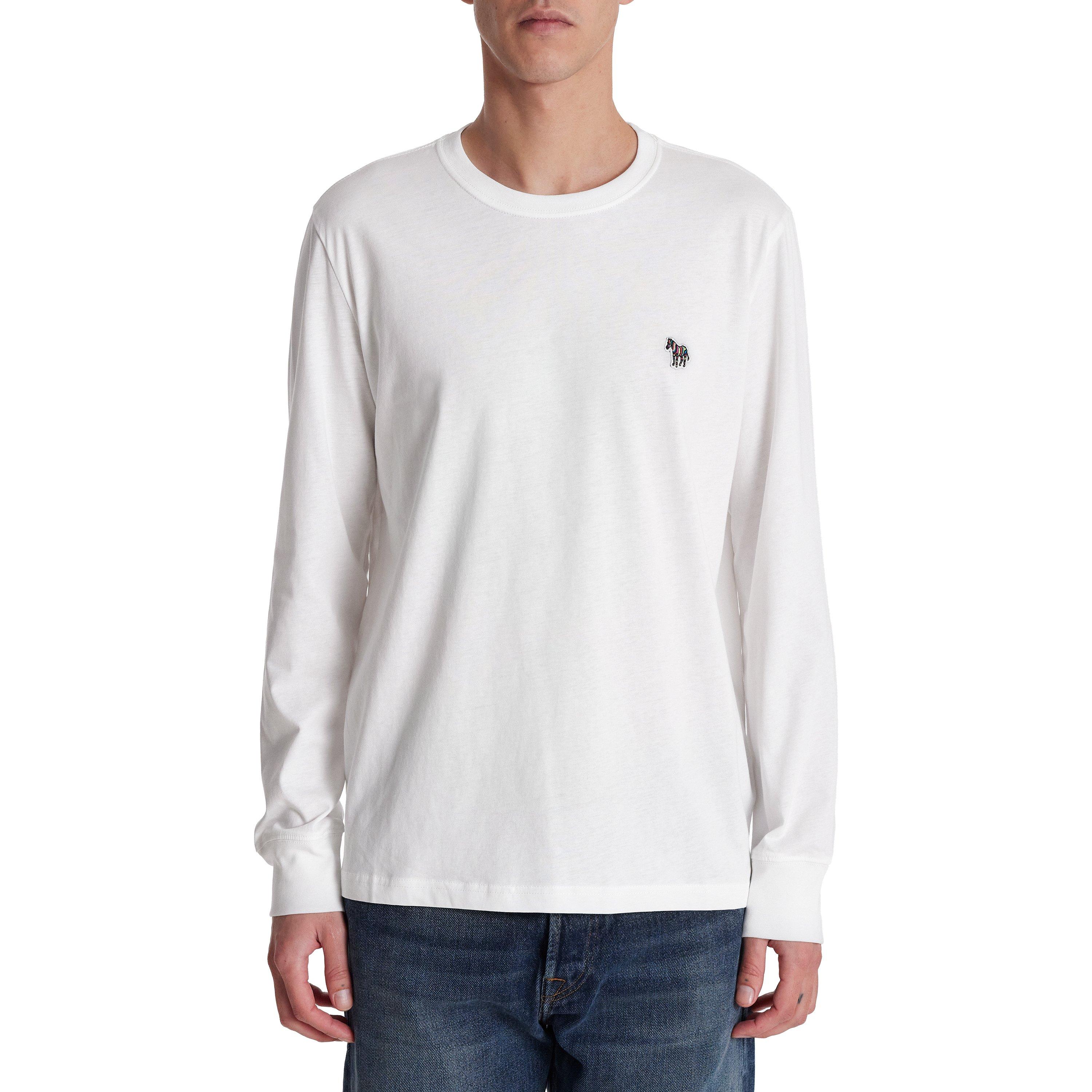 White 01 - PS Paul Smith - Zebra Long Sleeve T Shirt - 3