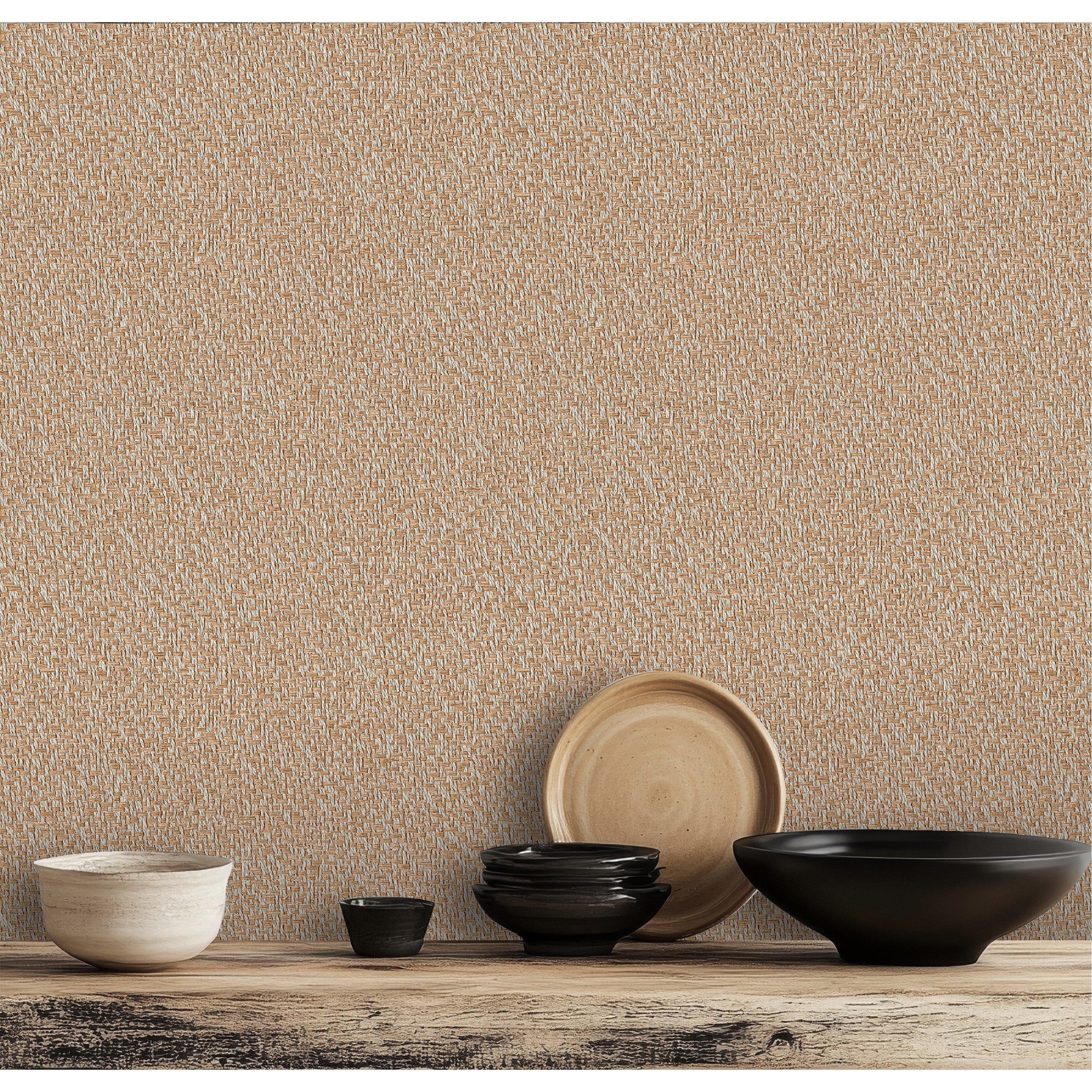 Brown - Design ID - DID Natures Weave Bronze Wallpaper - 3