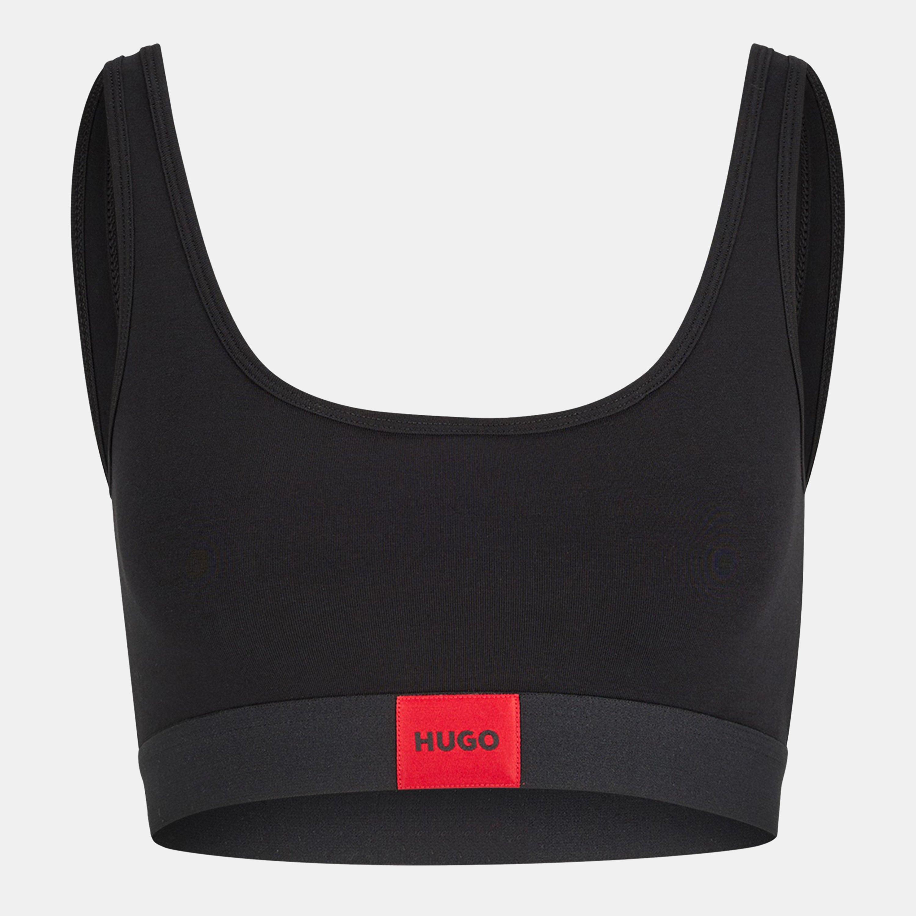 Black 001 - Hugo - Red Logo Label Bralette