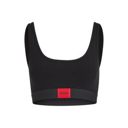 Hugo Red Logo Label Bralette