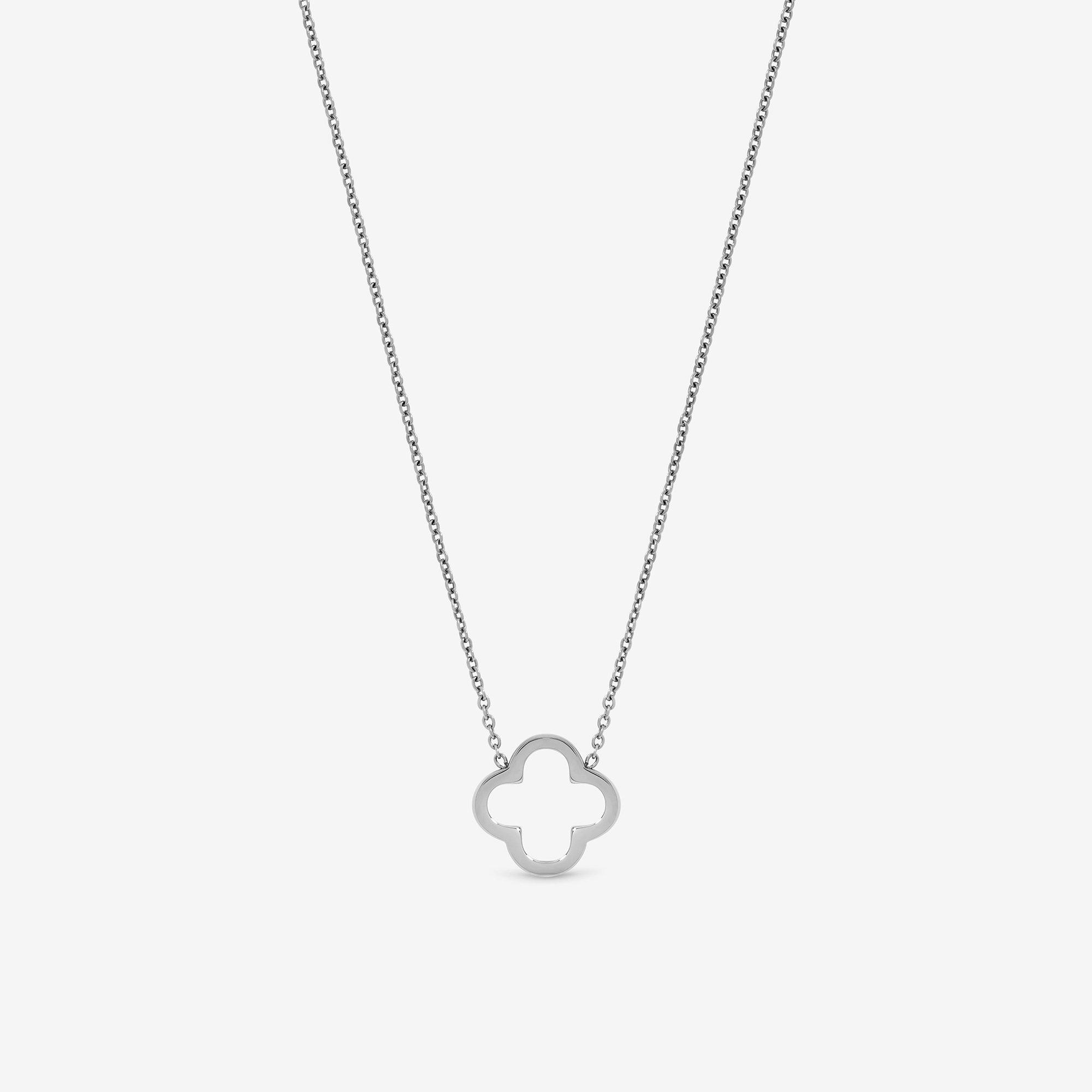 Silver - Jon Richard - Sterling Silver Plated Waterproof Clover Necklace - 1