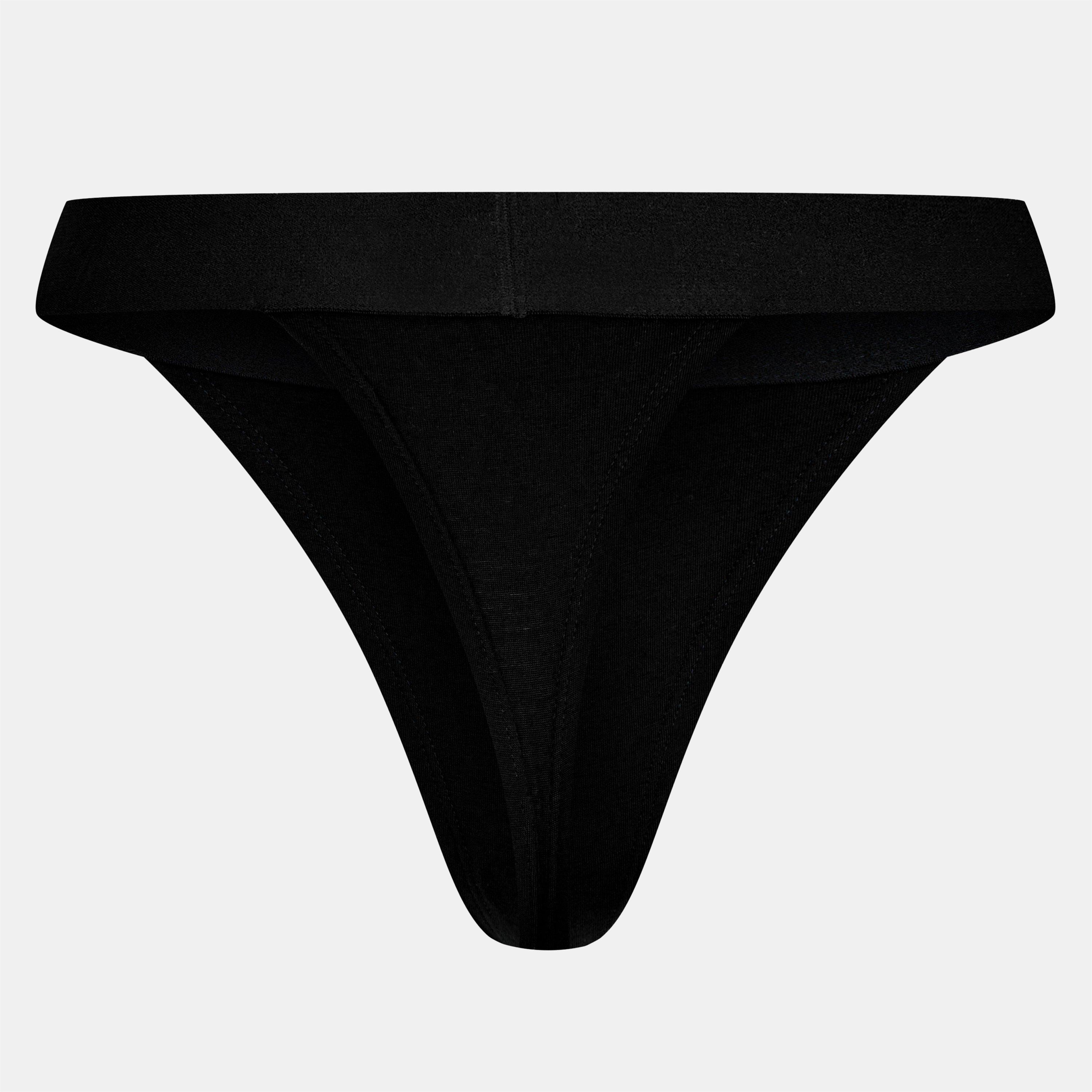Black 001 - Hugo - Label String Thong - 2