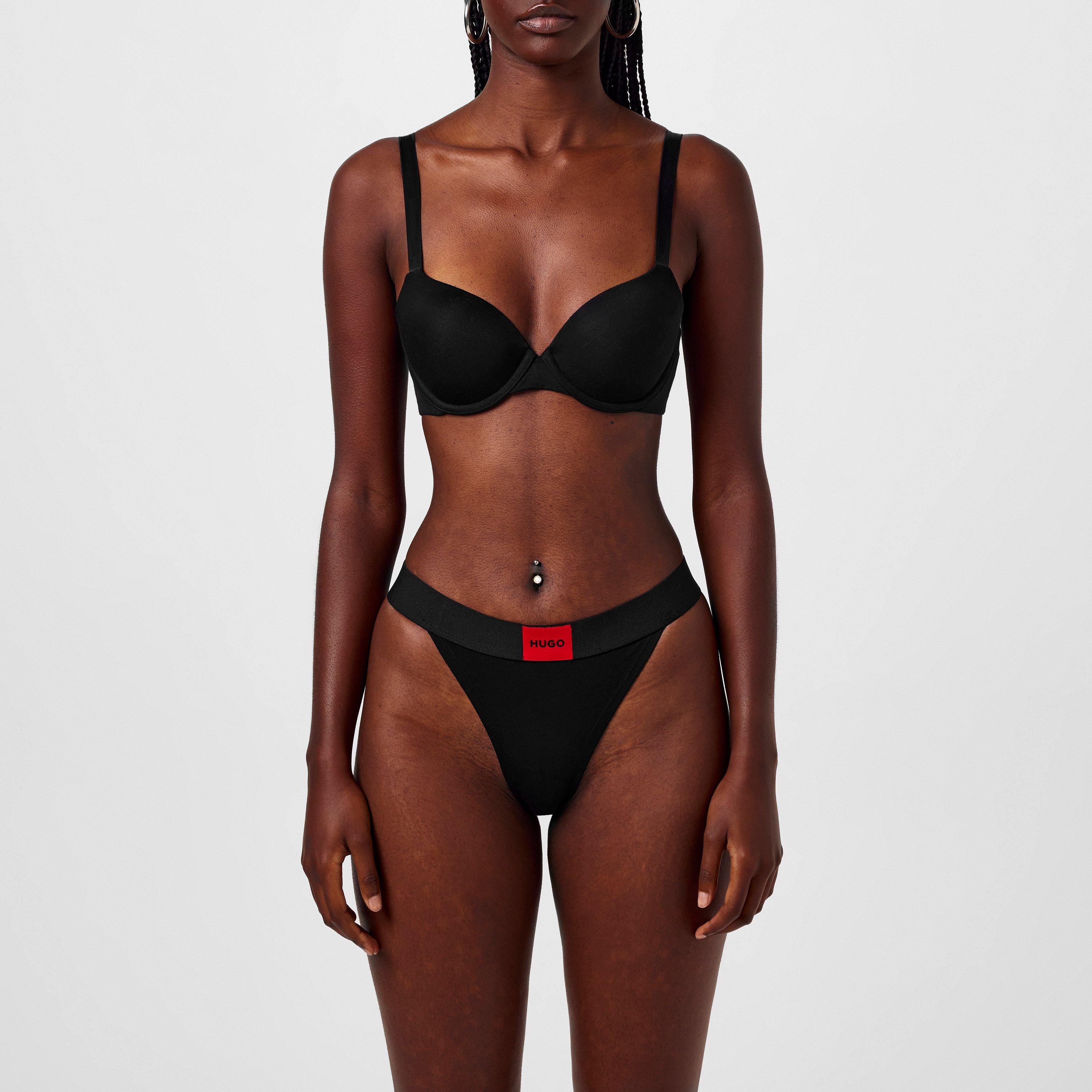 Black 001 - Hugo - Label String Thong - 3